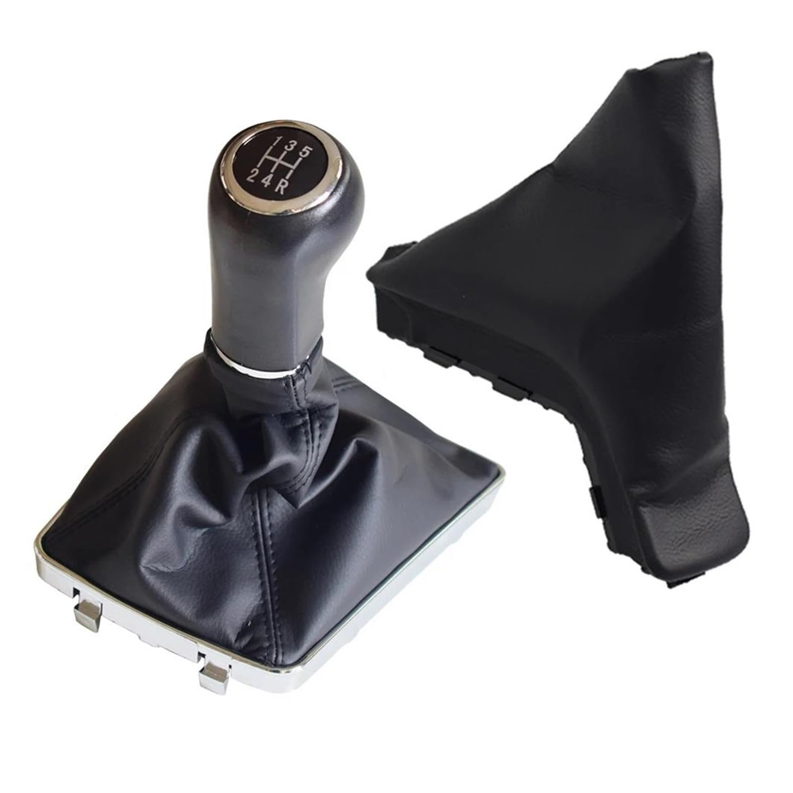 Auto Schaltknauf Für Vauxhall Für OPEL Für Astra III H 1.6 2004–2010 Auto-Styling-Handbuch 5-6-Gang-Schaltknauf, Hebel Mit Staubdichter Lederabdeckung Auto Shifter Adapter(5-R-Black) von XUNANNAN