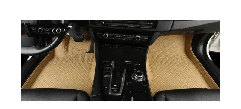 Auto Fußmatten Für A8 2002 2003 2004 2005 2006-2023 Custom Car Fußmatten Auto Teppiche Fuß Coche Zubehör Automatte Passend(Beige,2011-2017) von XVGUOYAN