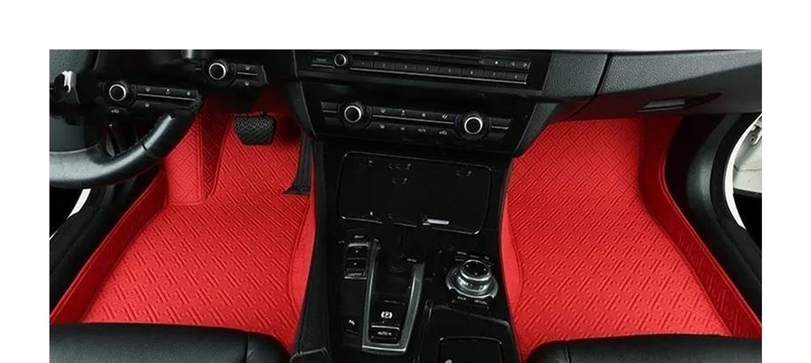 Auto Fußmatten Für A8 2002 2003 2004 2005 2006-2023 Custom Car Fußmatten Auto Teppiche Fuß Coche Zubehör Automatte Passend(Red,2018-2023) von XVGUOYAN