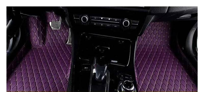 Auto Fußmatten Für A8 2002-2023 Auto Custom Car Fußmatten Teppiche Fuß Coche Zubehör Automatte Passend(Purple,2002-2010) von XVGUOYAN