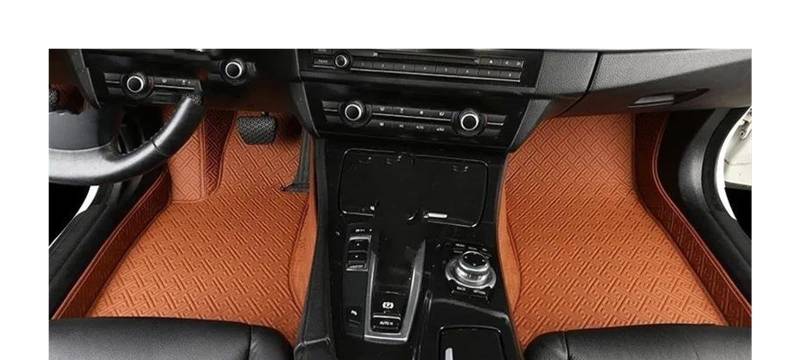 Auto Fußmatten Für Infiniti Für Q60 Auto Custom Car Fußmatten Teppiche Fuß Coche Zubehör Automatte Passend(Brown) von XVGUOYAN