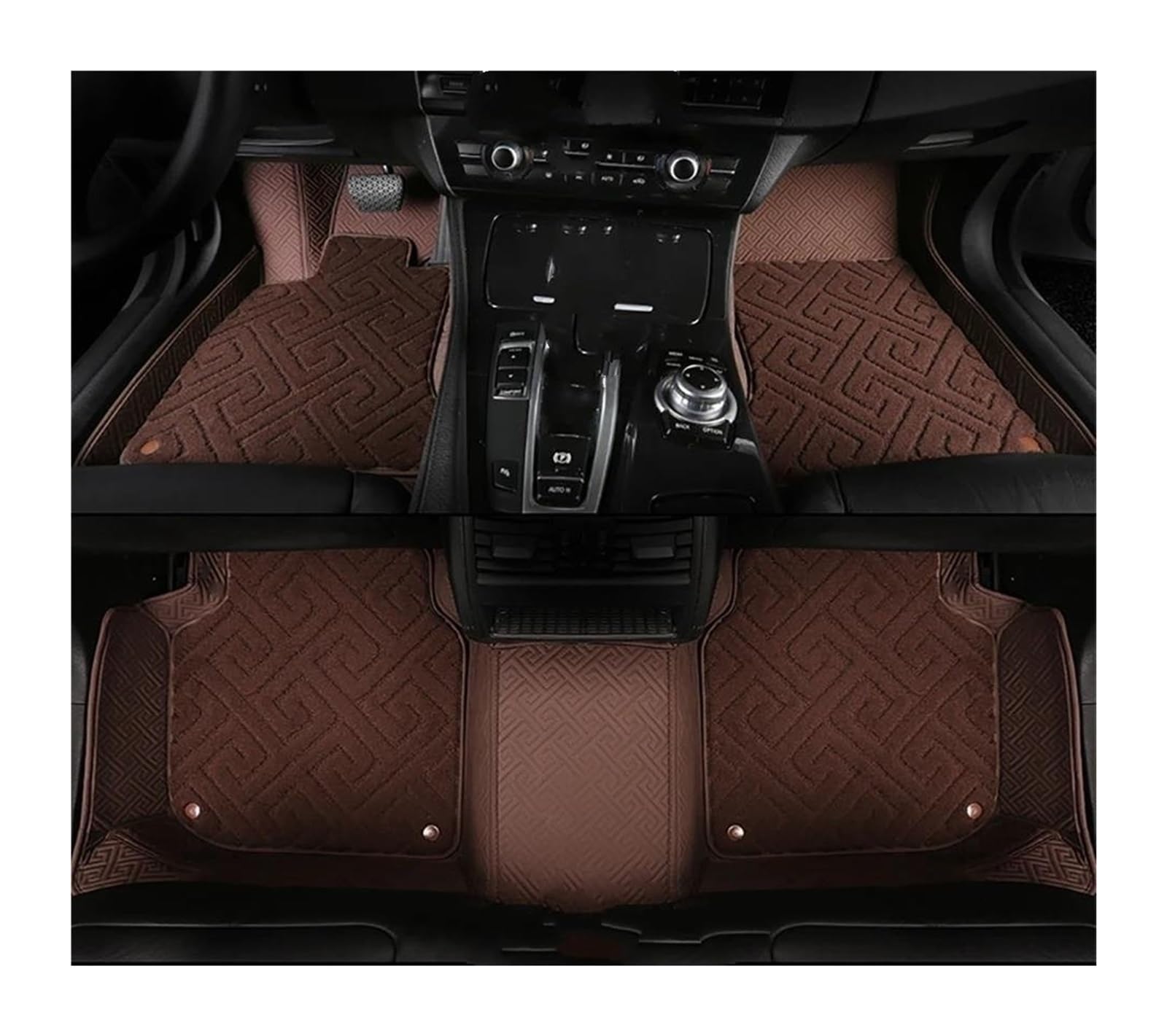 Auto Fußmatten Für Mitsubishi Für Outlander 2000 2001 2002 2003 2004 2005 2006-2023Custom Car Fußmatten Auto Teppiche Fuß Coche Zubehör Automatte Passend(Coffee Double,2008-2012) von XVGUOYAN