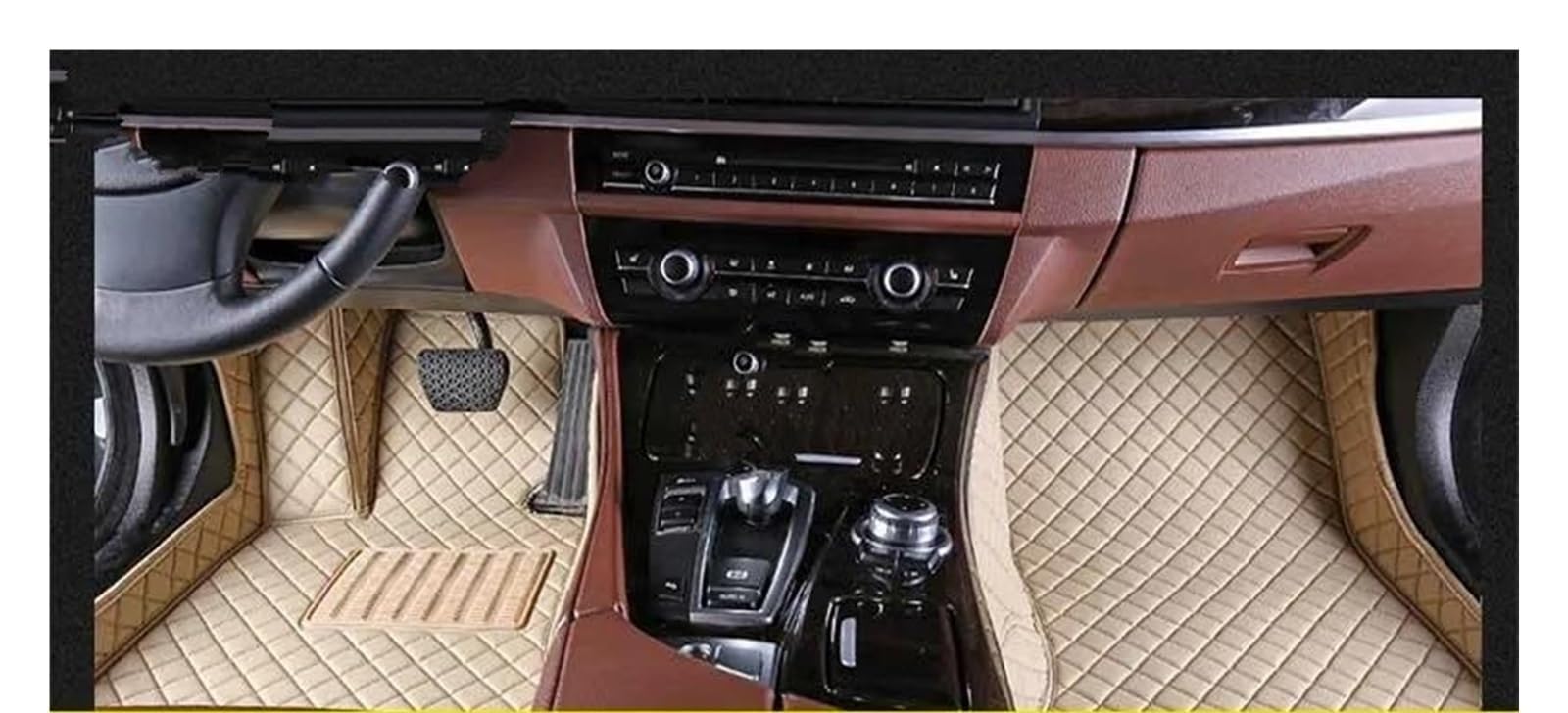 Auto Fußmatten Für Mitsubishi Für Outlander 2000-2023 Custom Car Fußmatten Auto Teppiche Fuß Coche Zubehör Automatte Passend(Beige,2000-2007) von XVGUOYAN