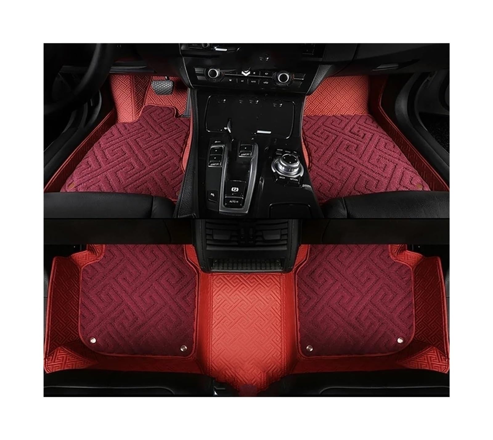 Auto Fußmatten Für Nissan Für Murano 2007 2008 2009 2010 2011 2012 2013-2023 Custom Car Fußmatten Auto Teppiche Fuß Coche Zubehör Automatte Passend(Claret Double,2015-2023) von XVGUOYAN