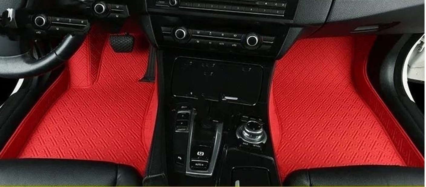 Auto Fußmatten Für Nissan Für Murano 2007 2008 2009 2010 2011 2012 2013-2023 Custom Car Fußmatten Auto Teppiche Fuß Coche Zubehör Automatte Passend(Red,2007-2014) von XVGUOYAN