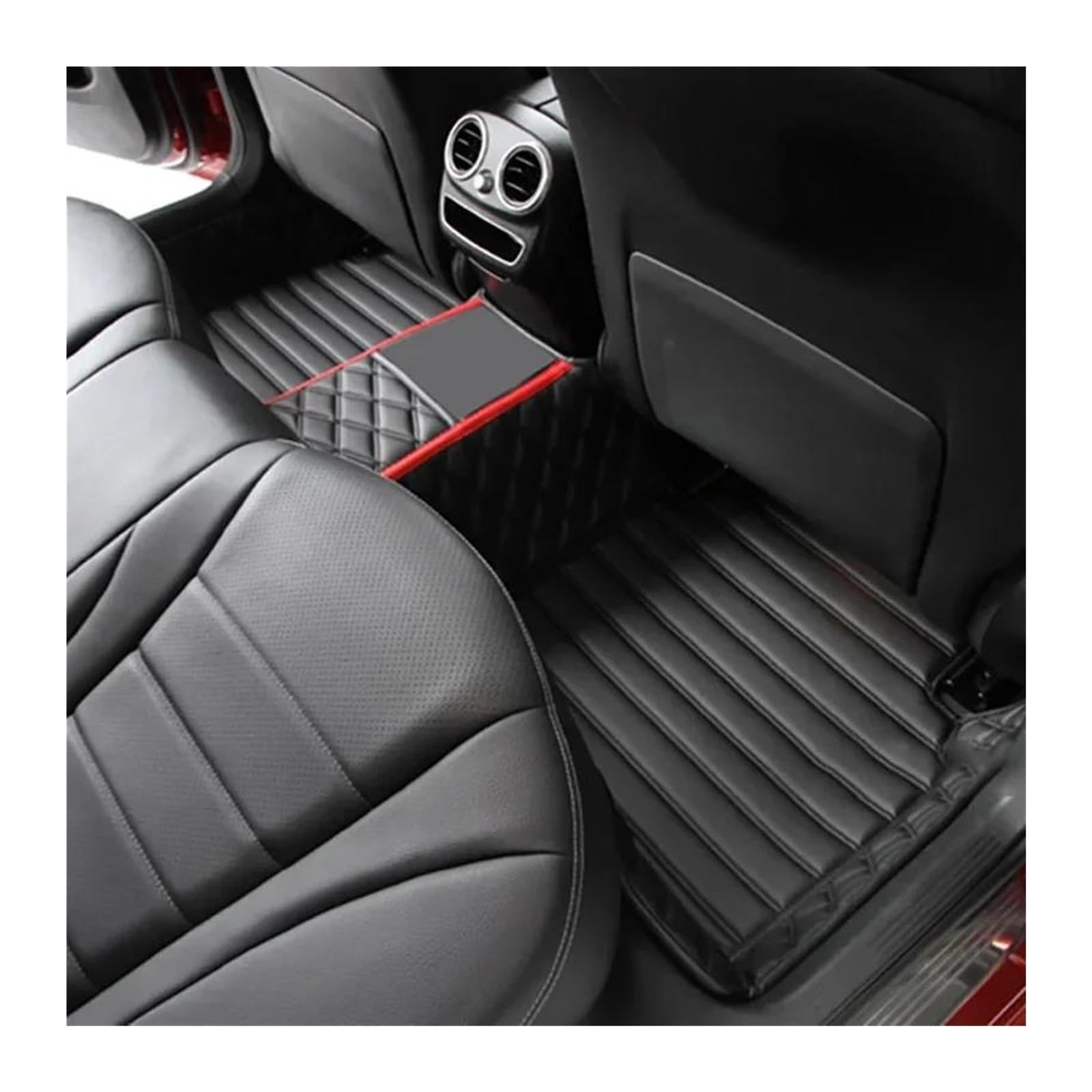 Auto Fußmatten Für Peugeot 2008 2014 2015 2016 2017 2018 2019 Leder 3D Auto Fußmatten AutoAccessories Innen Automatte Passend(Back Row) von XVGUOYAN