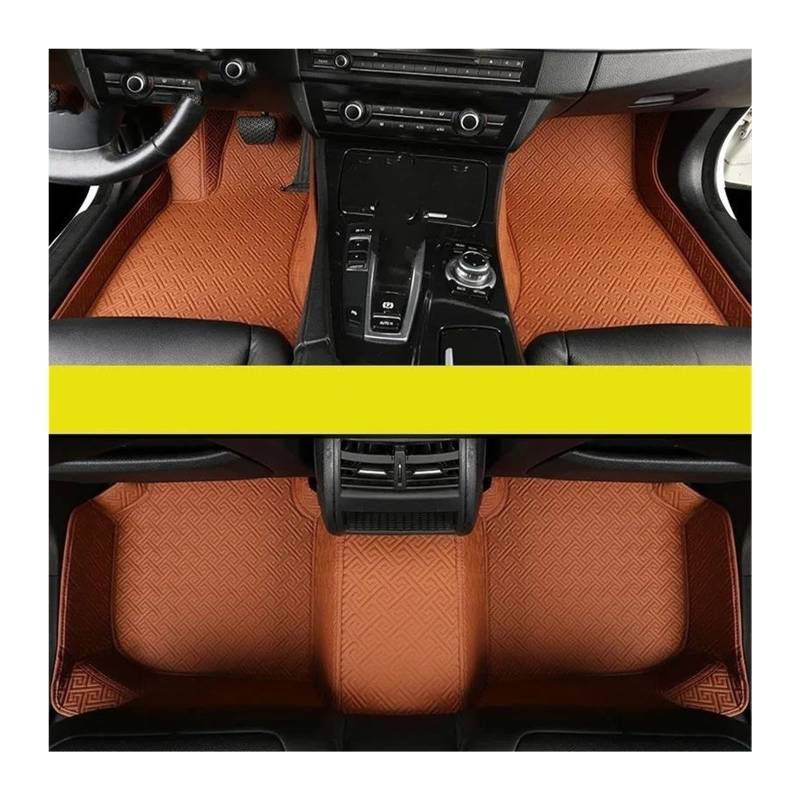 Auto Fußmatten Für Peugeot 307 Für 307SW 2000 2001 2002 2003 2004 2005 2006 2007-2019 Custom Car Fußmatten Auto Teppiche Fuß Coche Zubehör Automatte Passend(Brown,2002-2009 307SW) von XVGUOYAN