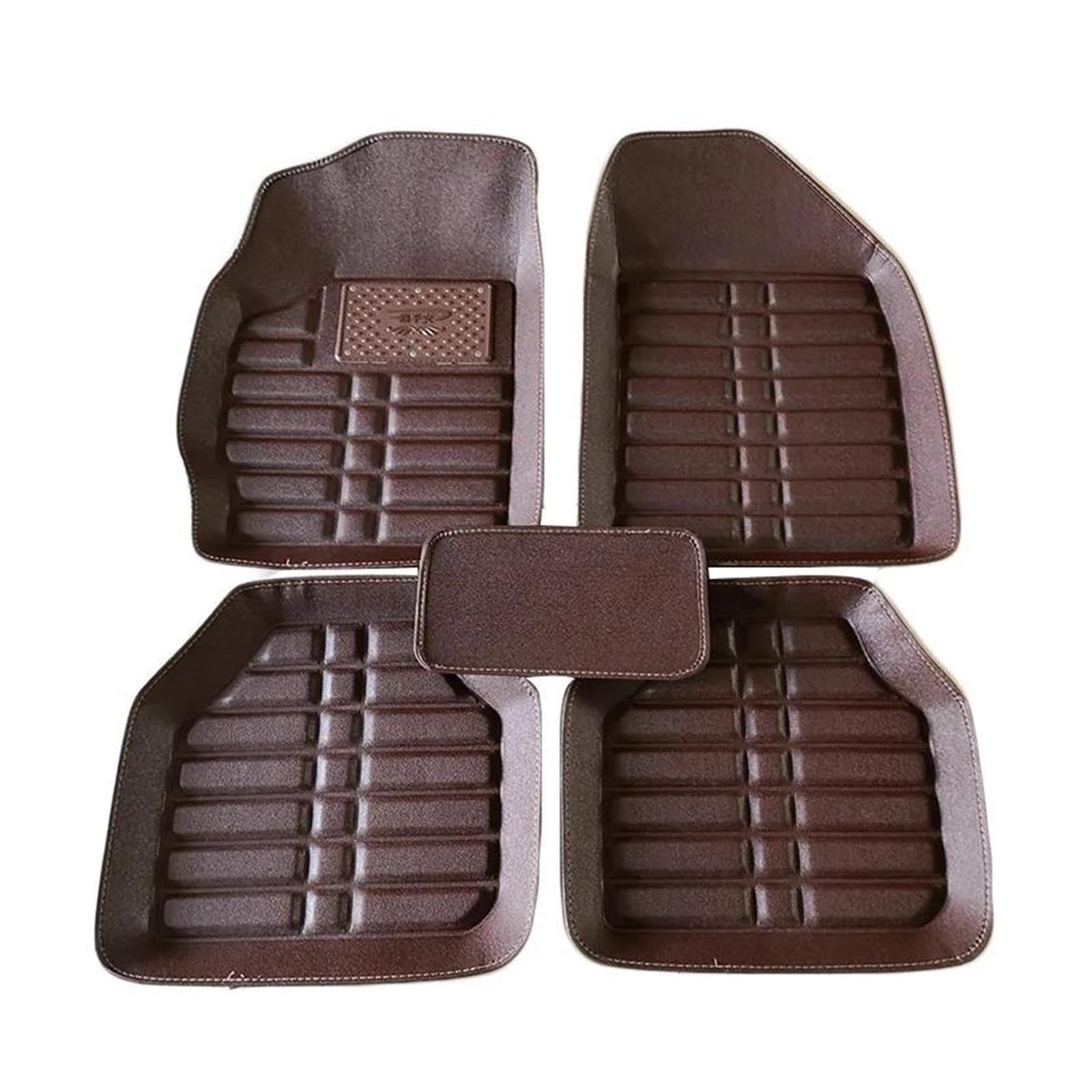 Auto Fußmatten Für TT 8N MK1 1998 1999 2000 2001 2002-2006 Leder Teppiche Matte Langlebige Pad Set Auto Fußmatten Schutz Teppiche Auto Zubehör Automatte Passend(Coffee) von XVGUOYAN