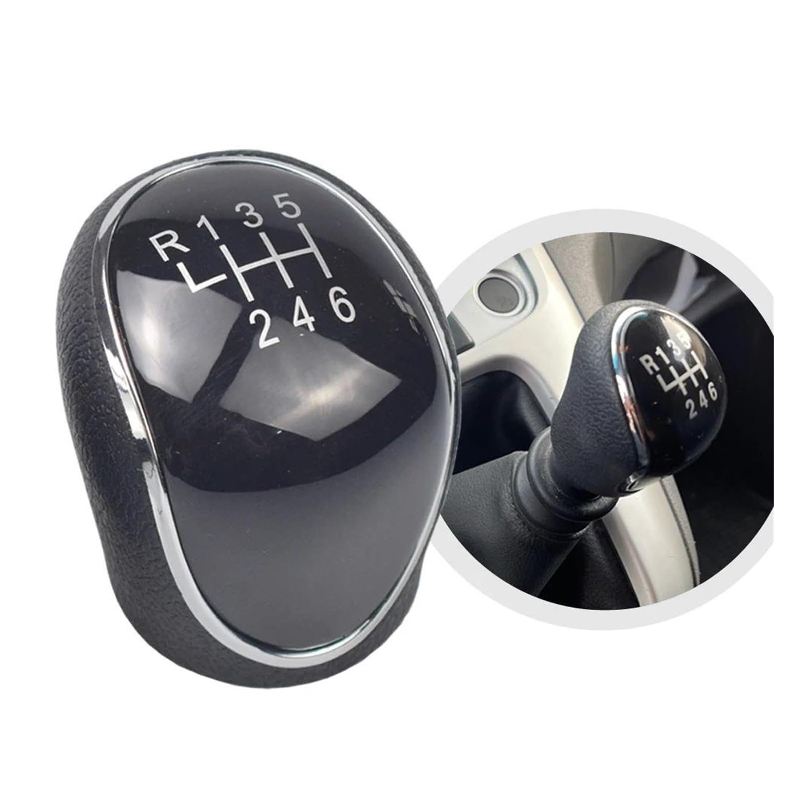 Auto Schalthebel Für Hyundai Für IX35 2012-2016 Getriebe Griffe Stick Hebel Kopf 6 Gang Manuelle Stick Schaltknauf Hebel Shifter Kopf Handball Schaltknauf Knauf(Schwarz) von XVGUOYAN