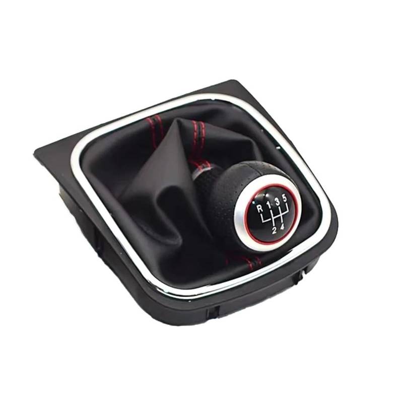 Auto Schalthebel Für VW Für Golf 5/6 MK5/6 Für Scirocco(2009) Für Octavia Innen Zubehör 5 6 Geschwindigkeit Auto Teile Schaltknauf Hebel Stick Stift Schaltknauf Knauf(5 Speed red) von XVGUOYAN