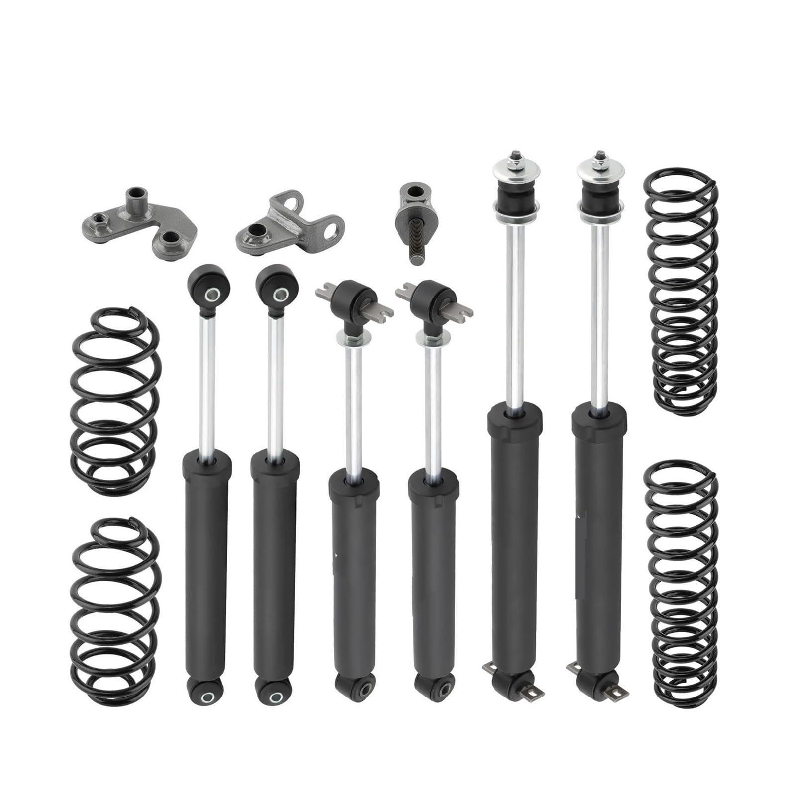 Auto-Stoßdämpfer Für Jeep Für Wrangler TJ Für Unlimited 4WD 2004 2005 2006 2,5 "Lift Kit W/Dual Lenkung Stabilisator Federbein Satz von XVGUOYAN