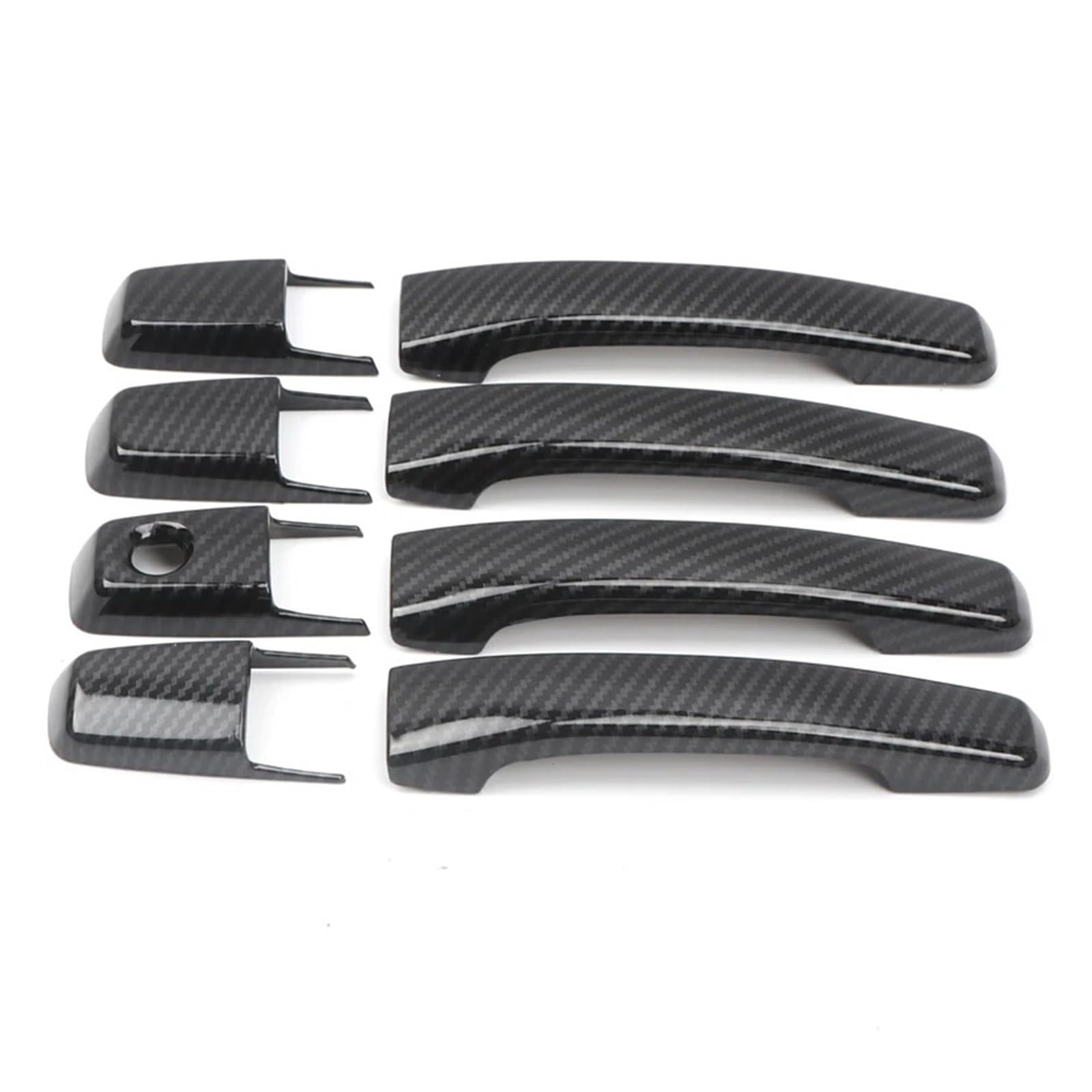 Auto Türgriff Außengriff Für Mitsubishi Für Pajero V80 V93 V95 V97 V98 2007-2021 Carbon Style Außentürgriffe Schalen Rahmenabdeckung Verkleidung Auto Styling Türgriff Beifahrerseite(Handles) von XVGUOYAN