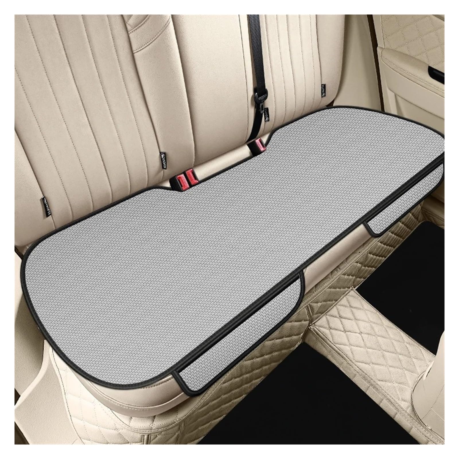 Autositzbezüge Atmungsaktives Autositzkissen Aus Eisseide Rutschfester Und Verschleißfester Aus Eisseide In Volltonfarbe Universelle Passform Für Die Meisten Autos. Auto Sitzbezüge(Gray Rear Cushion) von XVGUOYAN