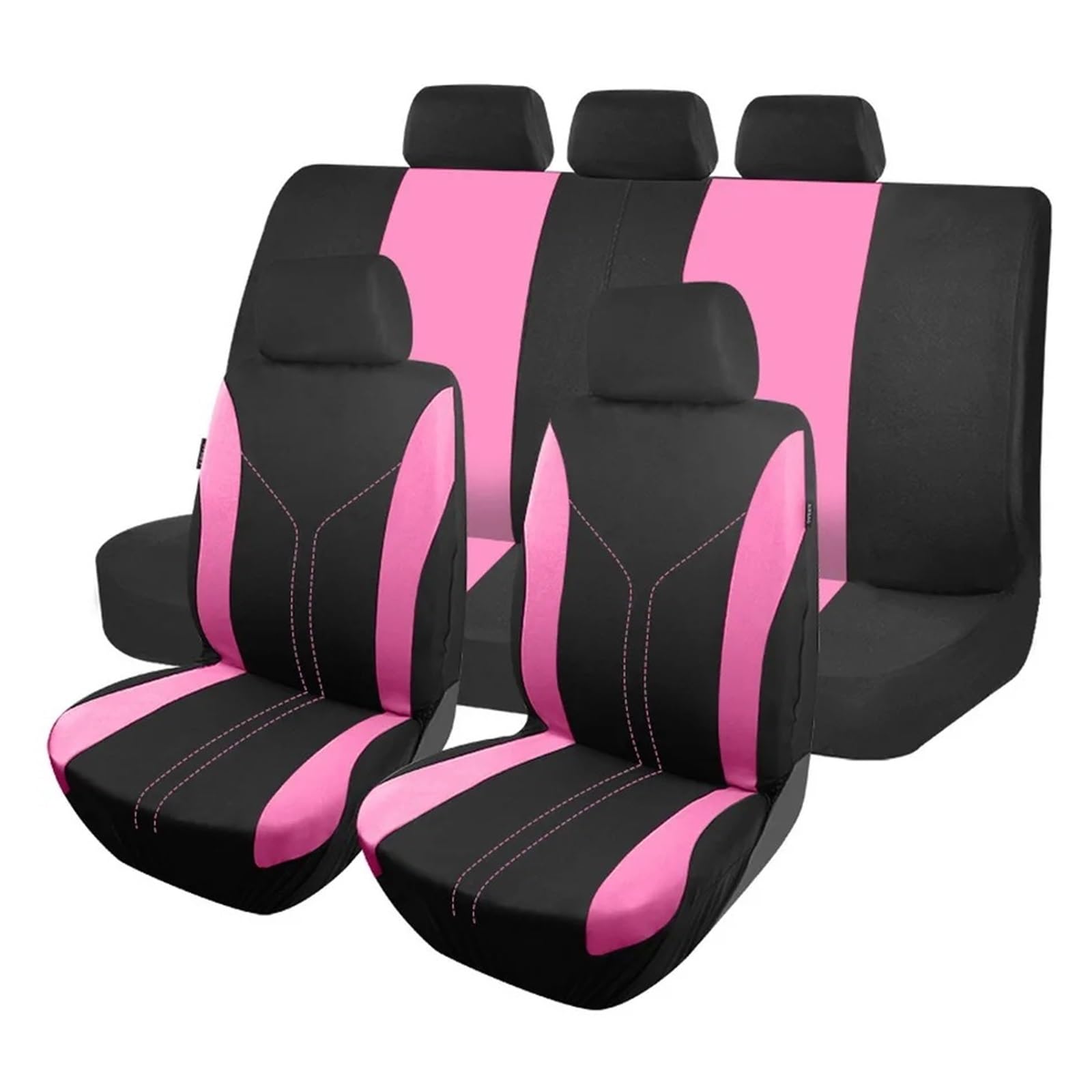 Autositzbezüge Autositzbezüge Komplettes Set Sportnähte Passend Für Die Meisten Autos SUVs Und LKWs Autozubehör Innensitzkissen Vierjahreszeiten Auto Sitzbezüge(Pink) von XVGUOYAN