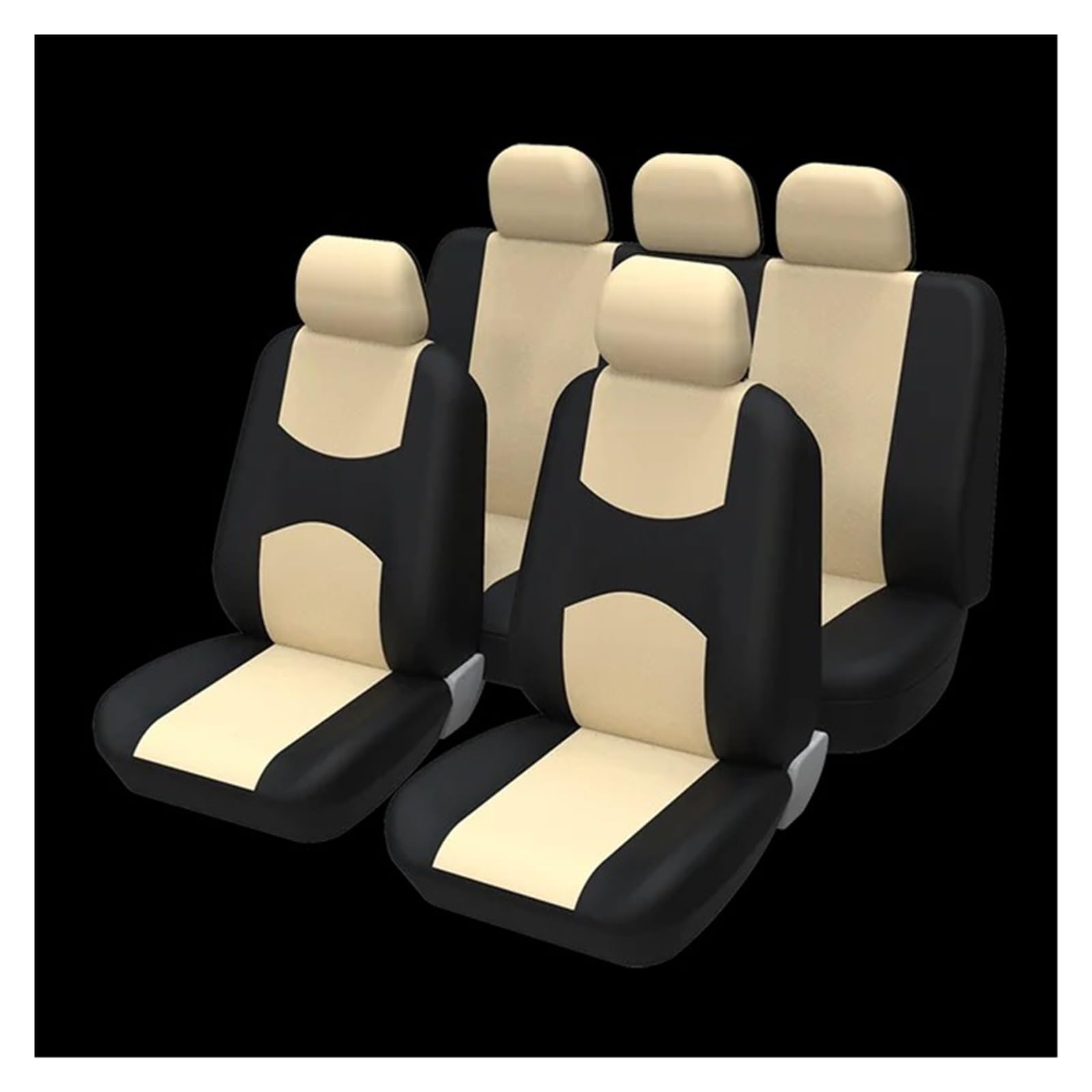 Autositzbezüge Autositzbezüge Vorne Und Hinten Geteilte Sitzbank Schutz Sitzkissen Universal Atmungsaktive Sitze Abdeckung Schutzbezüge Innenraum Auto Sitzbezüge(5 Seats-beige) von XVGUOYAN