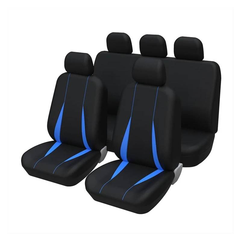 Autositzbezüge Autositzbezug T-Shirt Schwarz Universal Auto Sitzbezüge(5 Seats-Blue) von XVGUOYAN