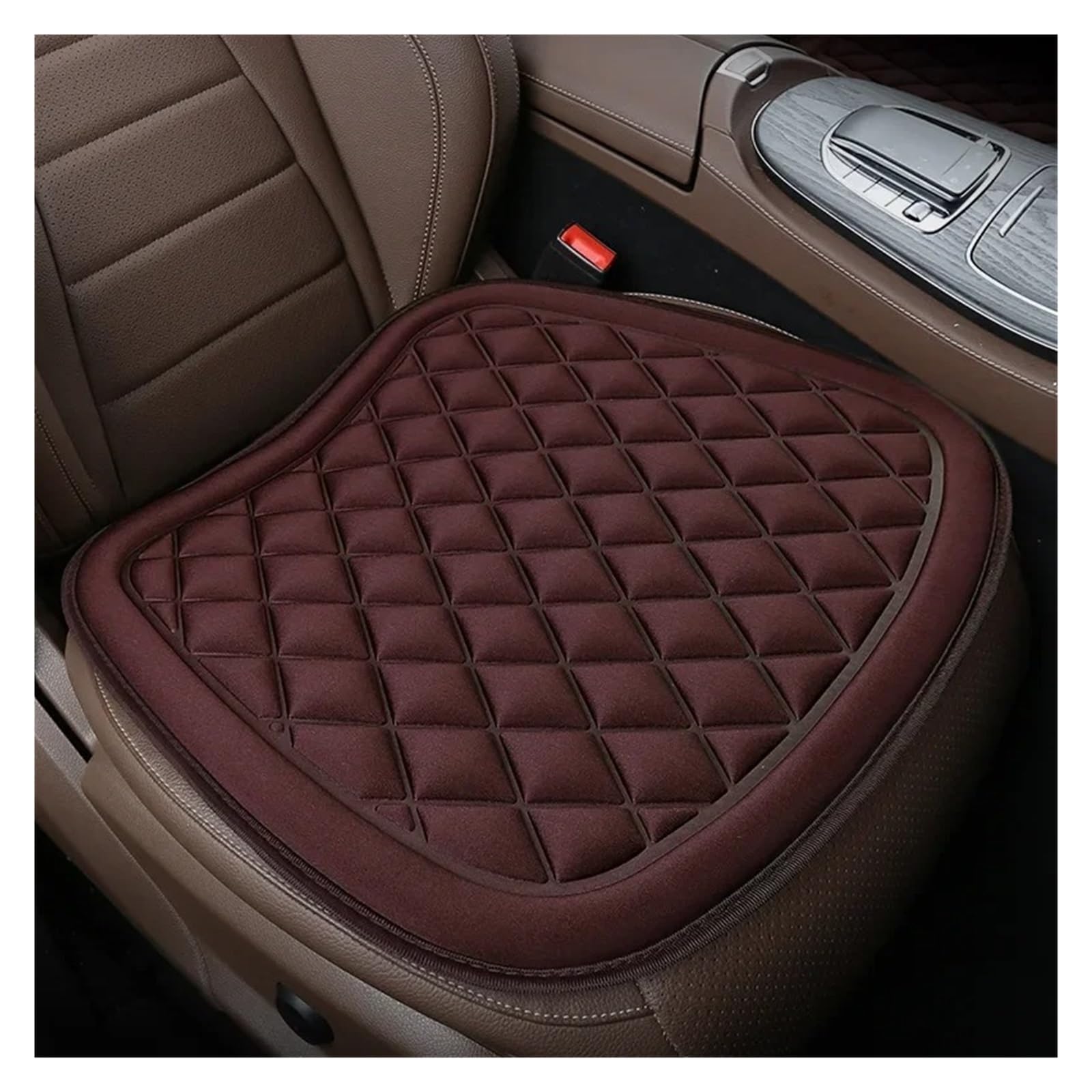 Autositzbezüge Autositzkissen Fahrersitzkissen Mit Komfort Memory Foam & Rutschfestem Gummi Fahrzeuge Bürostuhl Home Auto Pad Sitzbezug Auto Sitzbezüge(Wine Red) von XVGUOYAN