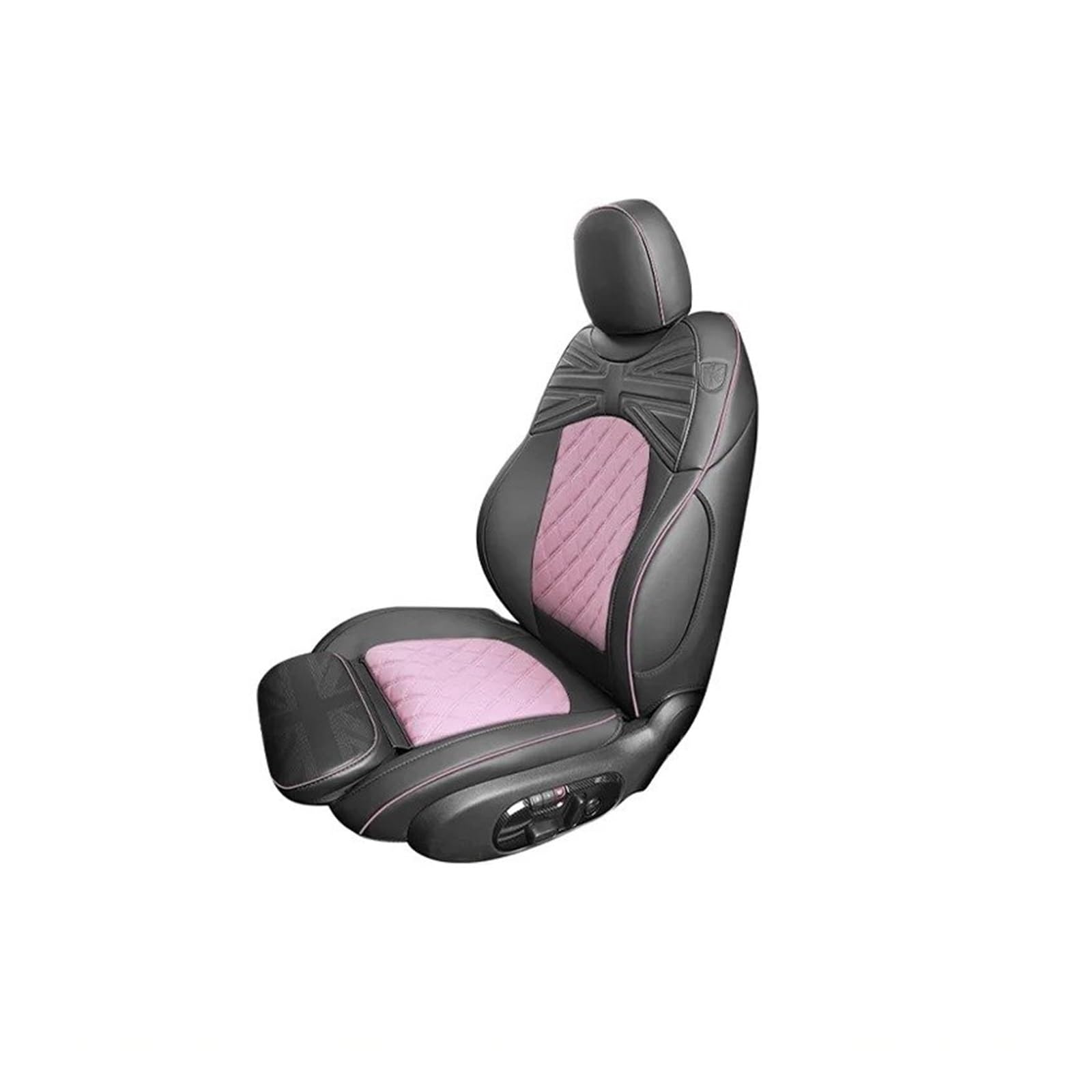 Autositzbezüge Für Mini Für Cooper R56R55F54F55F56F60 Autositz Alle Abdeckungen Schutzkissenpolster Leder Autozubehör Leder Autositzbezug Auto Sitzbezüge(Black and Pink) von XVGUOYAN