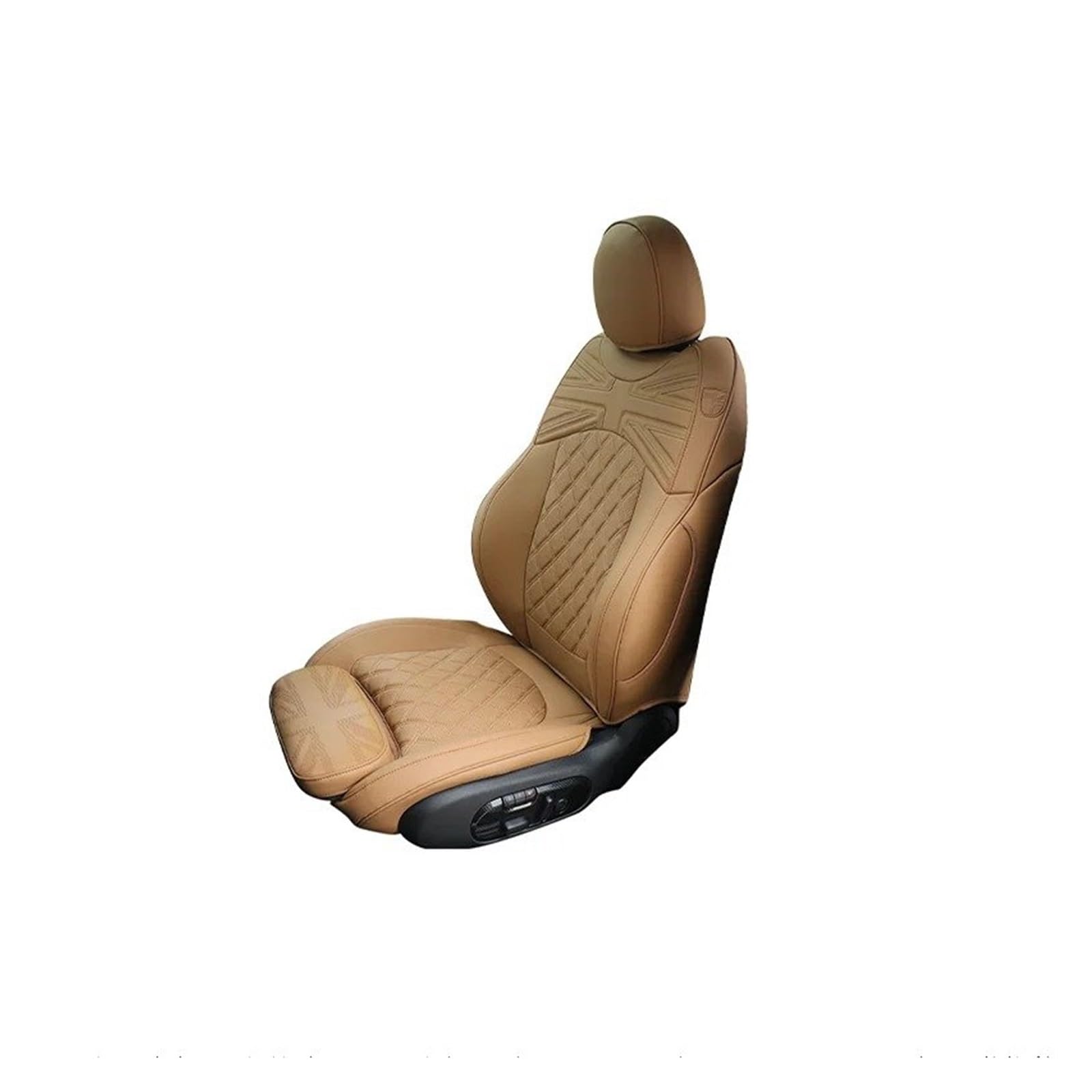 Autositzbezüge Für Mini Für Cooper R56R55F54F55F56F60 Autositz Alle Abdeckungen Schutzkissenpolster Leder Autozubehör Leder Autositzbezug Auto Sitzbezüge(Light Brown) von XVGUOYAN