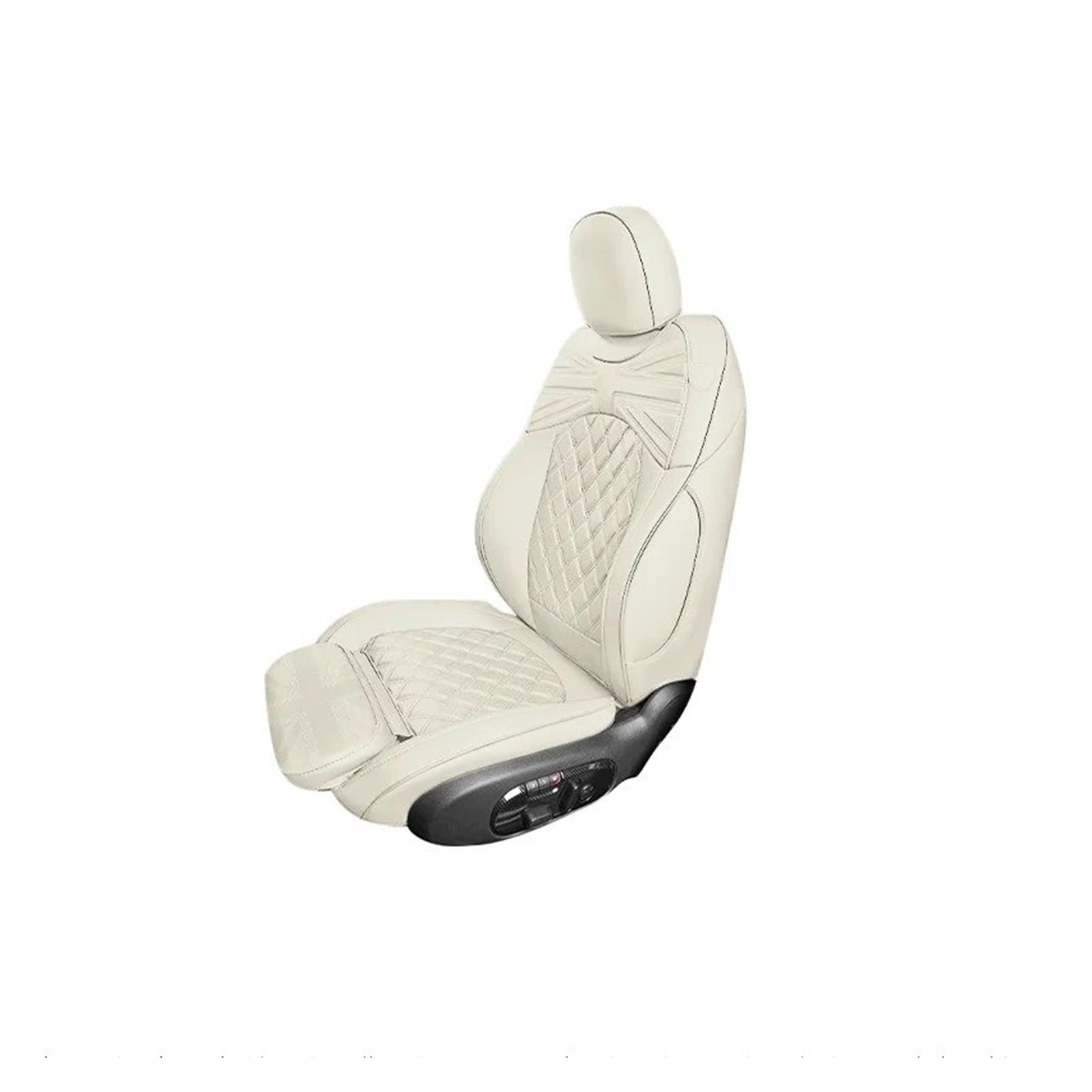 Autositzbezüge Für Mini Für Cooper R56R55F54F55F56F60 Autositz Alle Abdeckungen Schutzkissenpolster Leder Autozubehör Leder Autositzbezug Auto Sitzbezüge(Off White) von XVGUOYAN