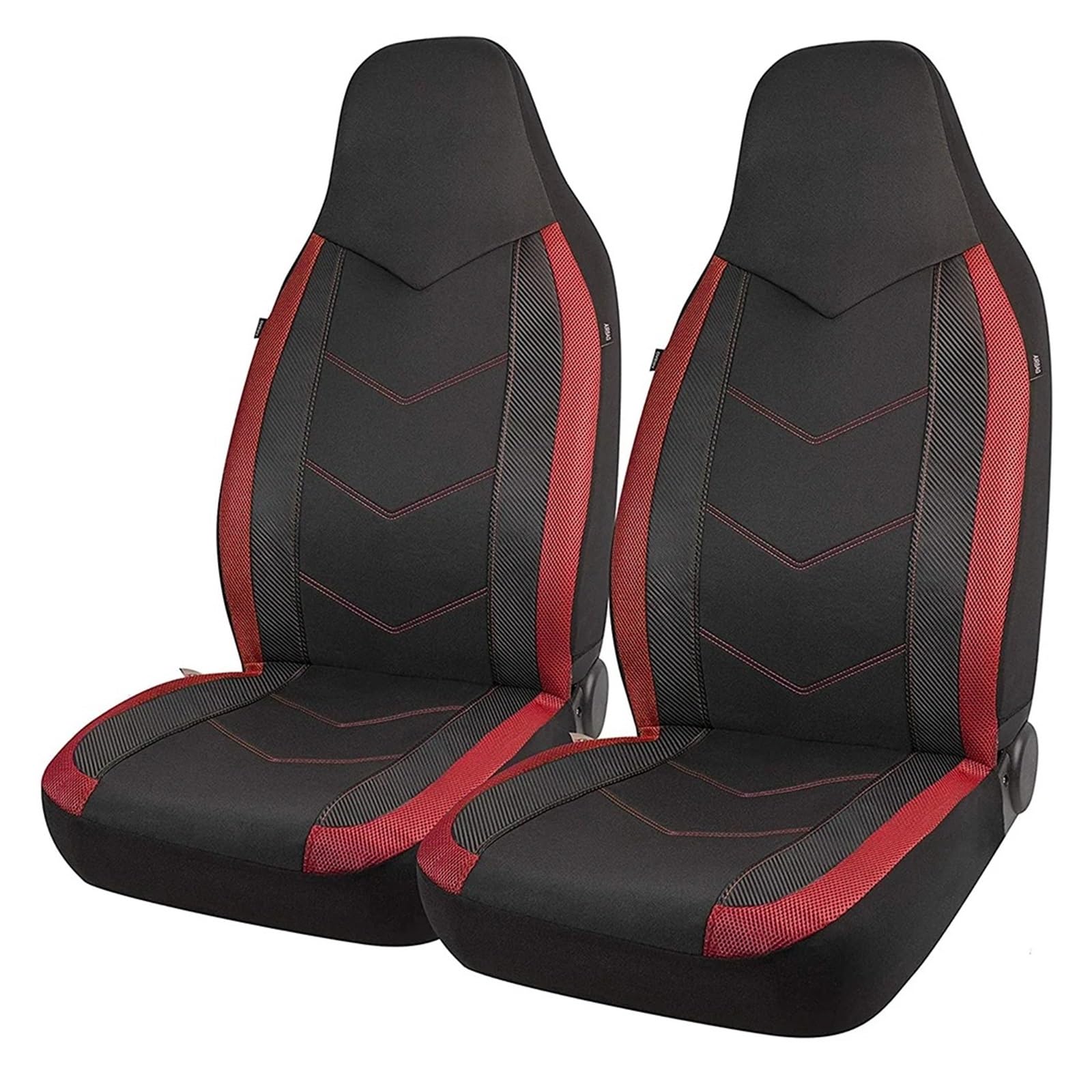 Autositzbezüge High Back Bucket Universal Seat Protector Atmungsaktives Mesh-Gewebe Carbon Fiber Texture Sitz Autositzbezug Kissen Auto Sitzbezüge(AD9242-2F-Red) von XVGUOYAN