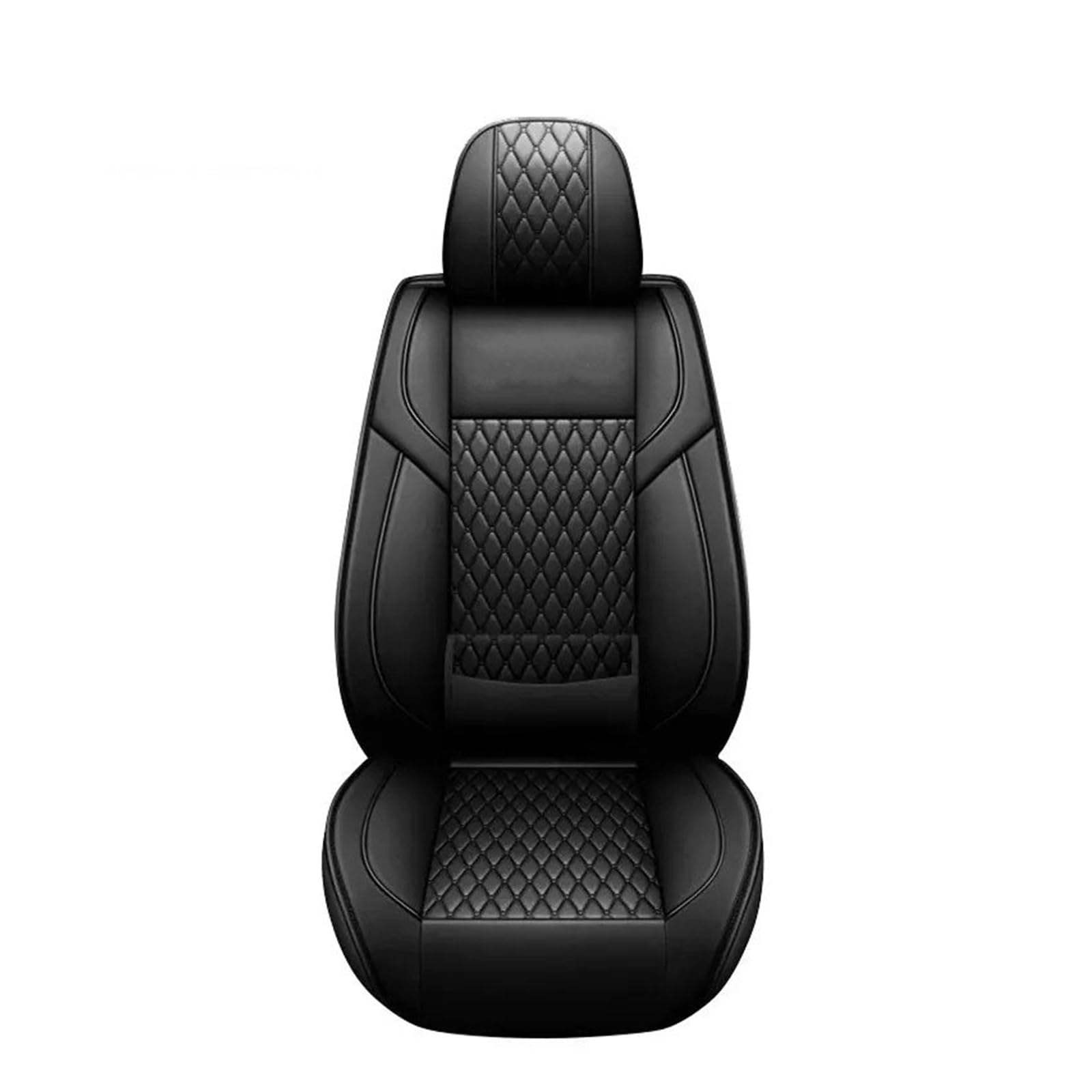 Autositzbezüge Luxus-Autositzbezüge PU-Leder Fahrzeugsitzkissen Autostuhlschutz Universal Für Auto-LKW-SUV Auto Sitzbezüge(Black Front 1pc) von XVGUOYAN