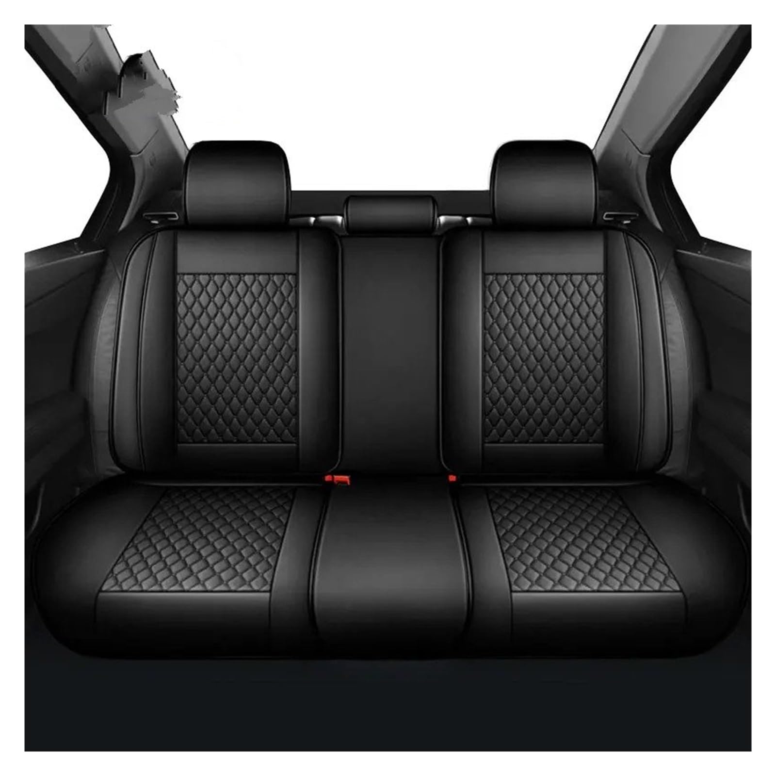 Autositzbezüge Luxus-Autositzbezüge PU-Leder Fahrzeugsitzkissen Autostuhlschutz Universal Für Auto-LKW-SUV Auto Sitzbezüge(Black Rear 1pc) von XVGUOYAN