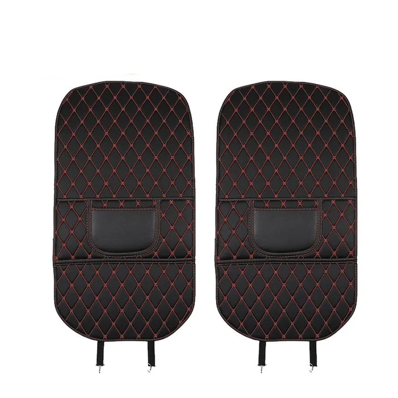 Autositzbezüge PU-Leder-Autositz-Rückenschutzpolster Innenausstattung Anti-Kick-Pads Für Kinder Kinder-Kick-Anti-Schmutz-Schutzmatten Autozubehör Auto Sitzbezüge(Red Big 2pcs) von XVGUOYAN