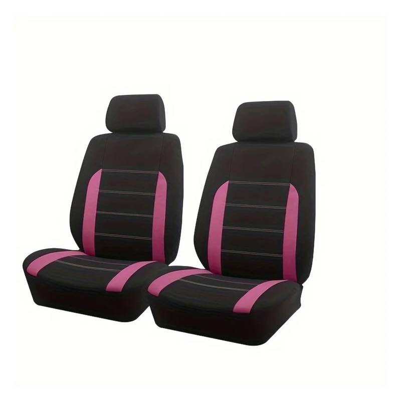 Autositzbezüge Polyester Universal Größe 2 Vordersitzbezüge Passen Für Die Meisten Auto SUV LKW Van Autozubehör Innenausstattung Auto Sitzbezüge(Pink) von XVGUOYAN