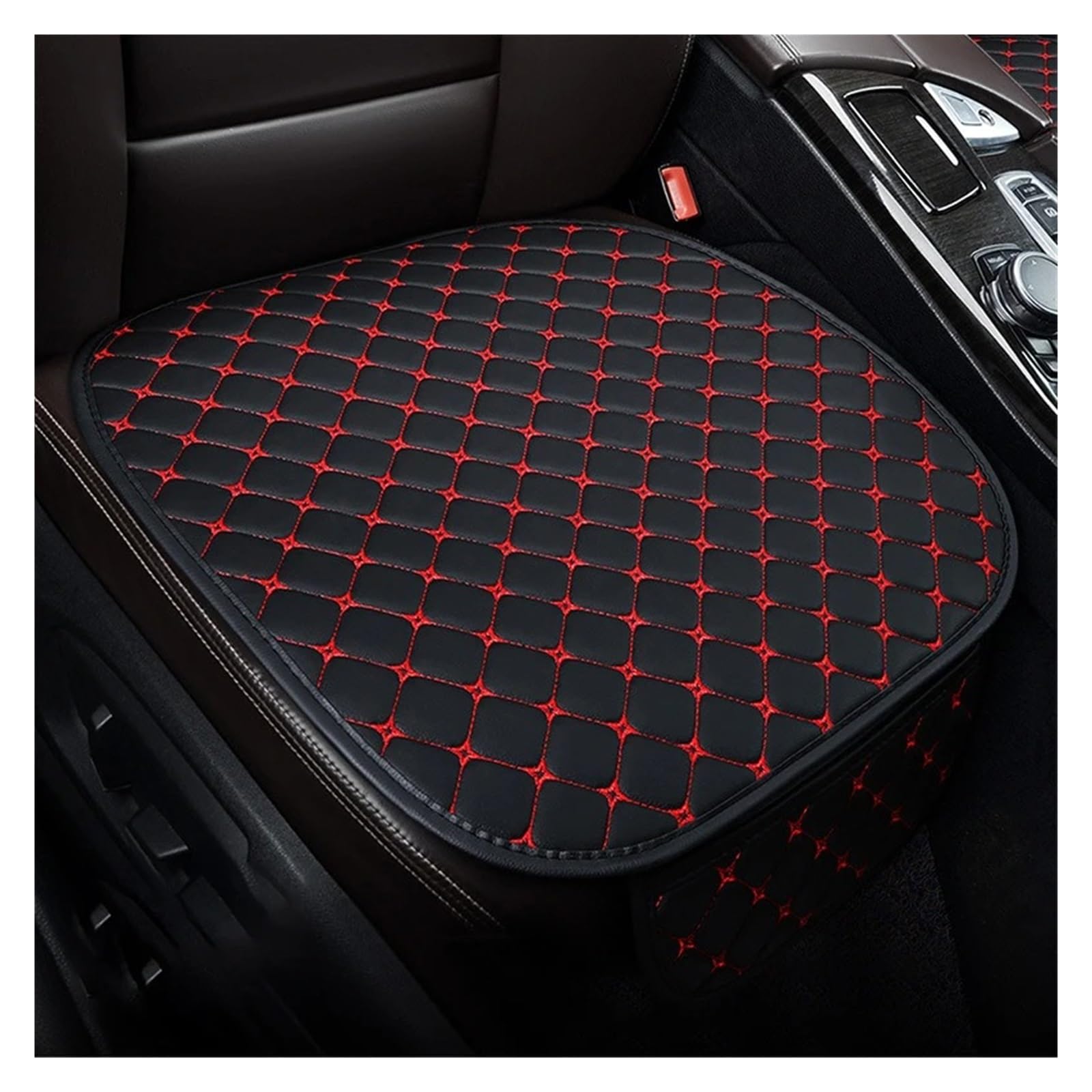 Autositzbezüge Pu-Leder-Autositzbezug Sitzrückenkissen Minimalistisches Sitzkissen Universelles Verschleißfestes Und Langlebiges Autozubehör Auto Sitzbezüge(Style 1 Red) von XVGUOYAN