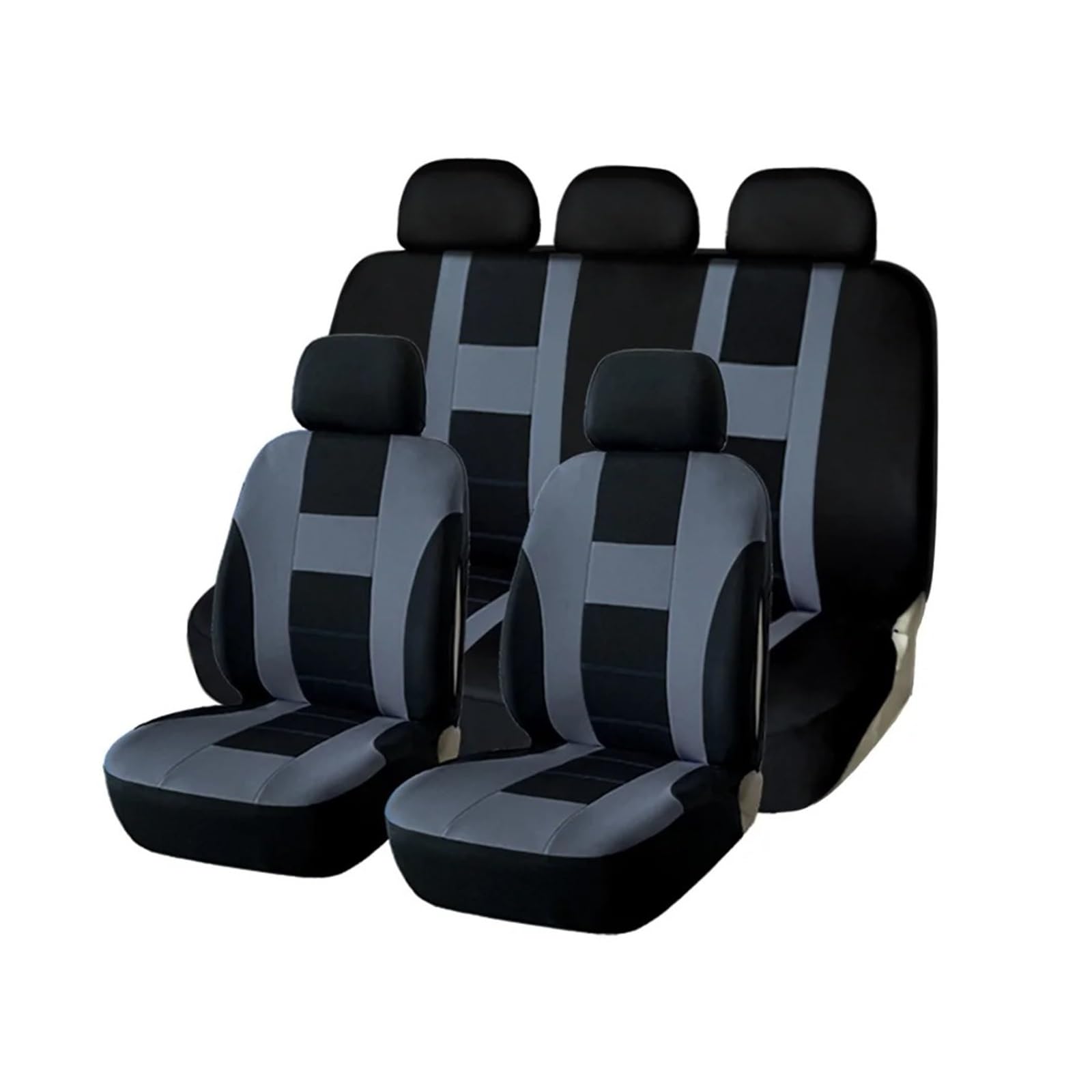 Autositzbezüge Universal Auto Sitzbezüge Komplettset Für Auto LKW SUV Van Polyester Vorne & Hinten Schutz Auto Sitzbezüge(Gray Full Set) von XVGUOYAN