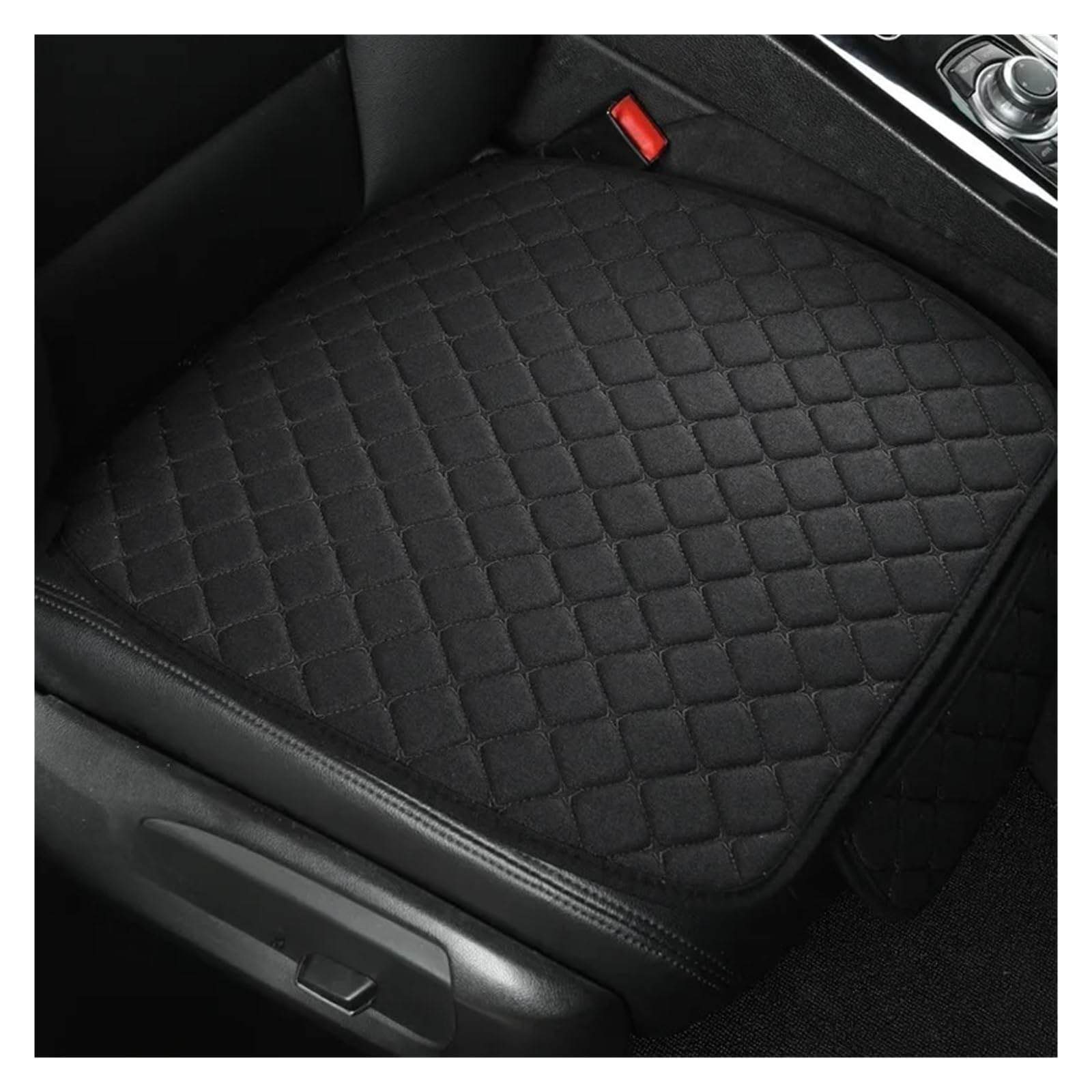 Autositzbezüge Universal Autositzbezug Protector Auto Flachs Vorne Hinten Hinten Rückenlehne Leinen Sitzkissen Pad Für SUV Limousine Fließheck LKW Auto Sitzbezüge(1pcs Black) von XVGUOYAN