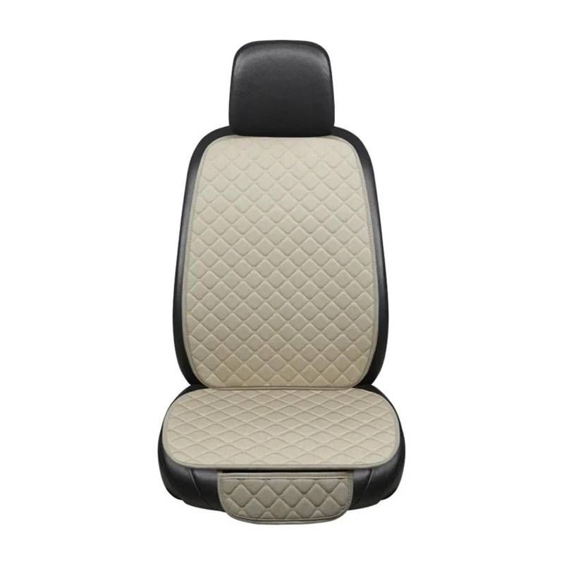 Autositzbezüge Universal Autositzbezug Protector Auto Flachs Vorne Hinten Hinten Rückenlehne Leinen Sitzkissen Pad Für SUV Limousine Fließheck LKW Auto Sitzbezüge(Beige with backrest) von XVGUOYAN