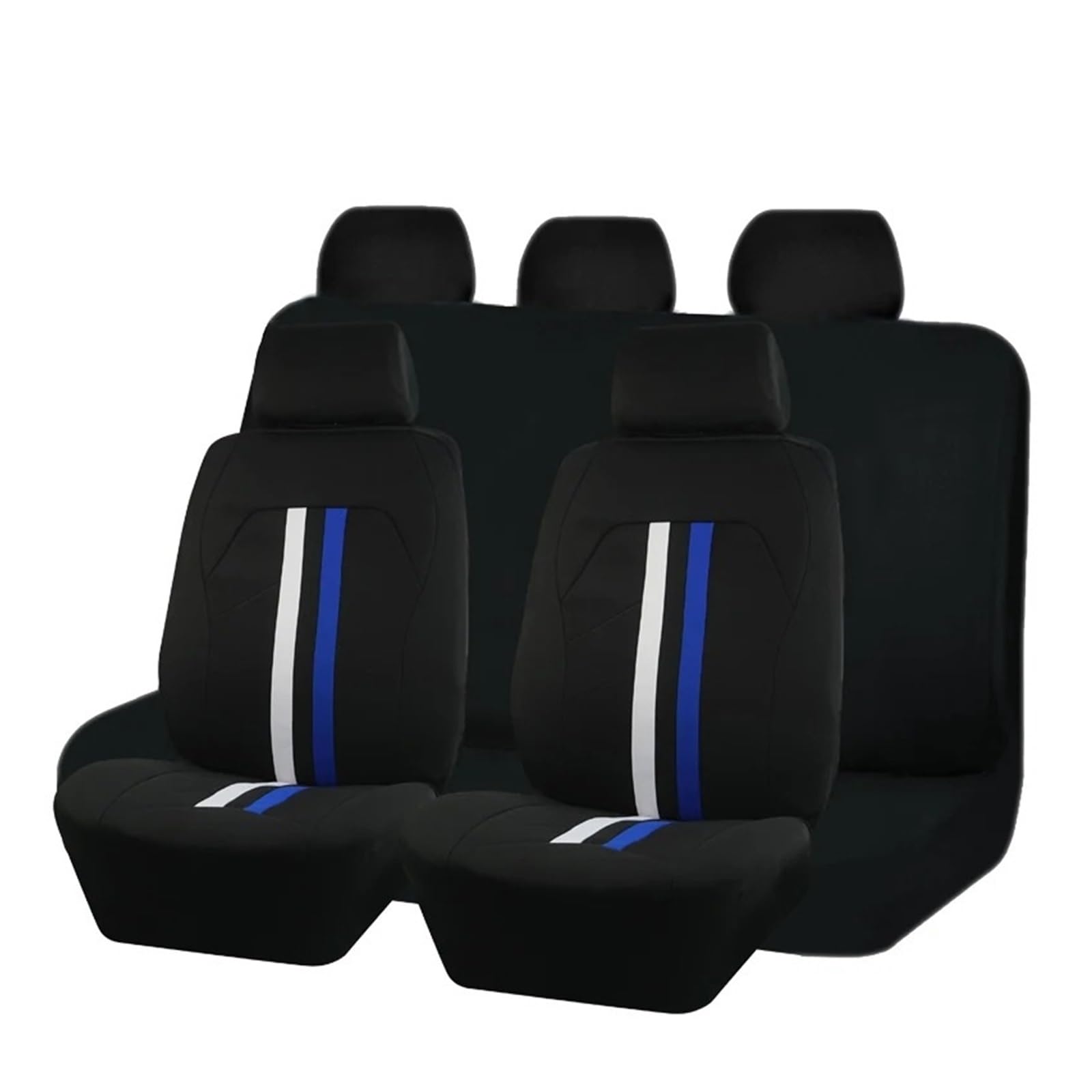 Autositzbezüge Universal Polyester Auto Abdeckungen Sitz Für Auto Mit Airbag Kompatibel Sitz Kissen Protector Auto Sitzbezüge(9Pcs Blue) von XVGUOYAN