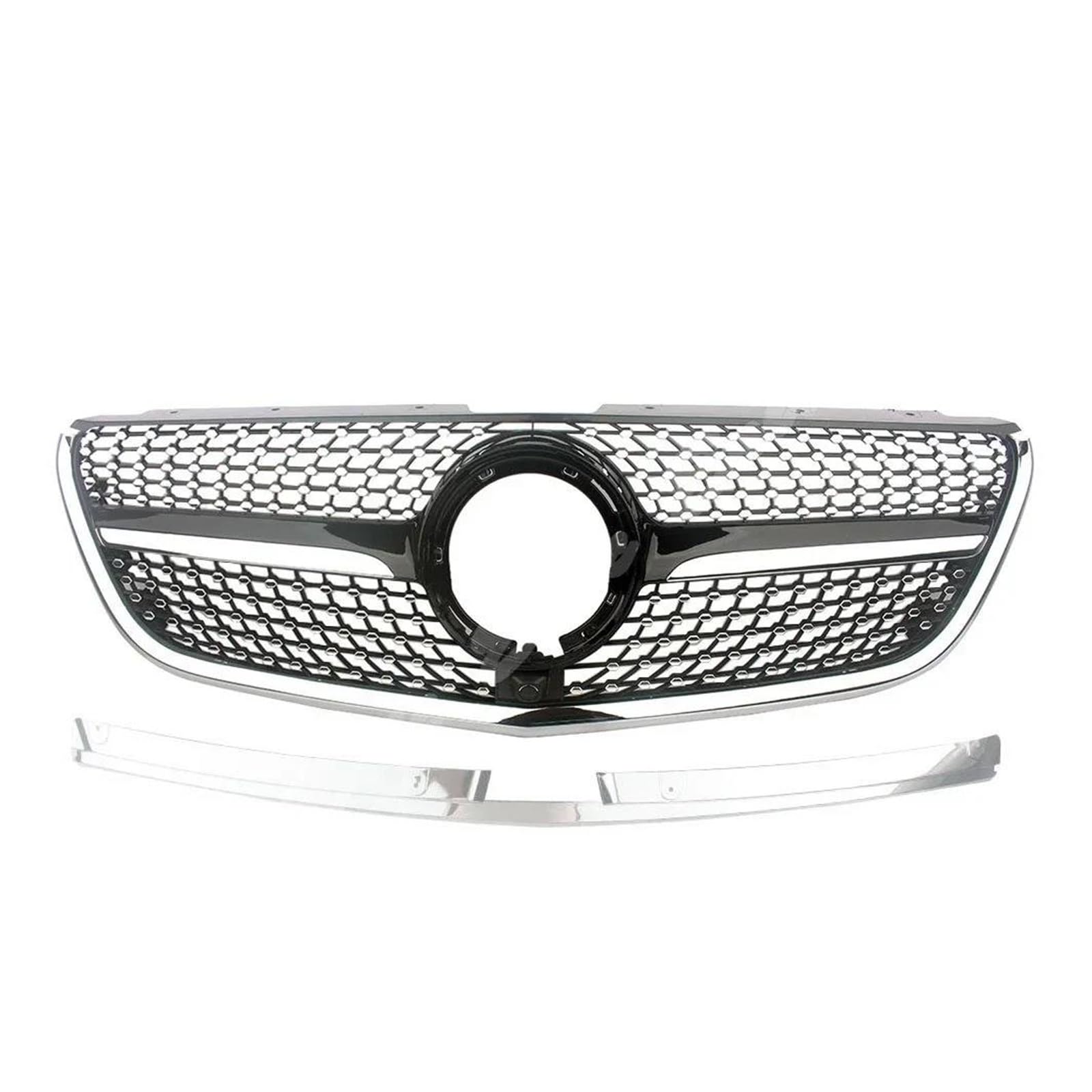 Front Kühlergrill Für Benz Für W447 Metris/Vito 2016 2017 2018 2019 2020 2021+ Front Racing Grille Oberen Facelift Grill Kühlergrill(B 2020-2022) von XVGUOYAN