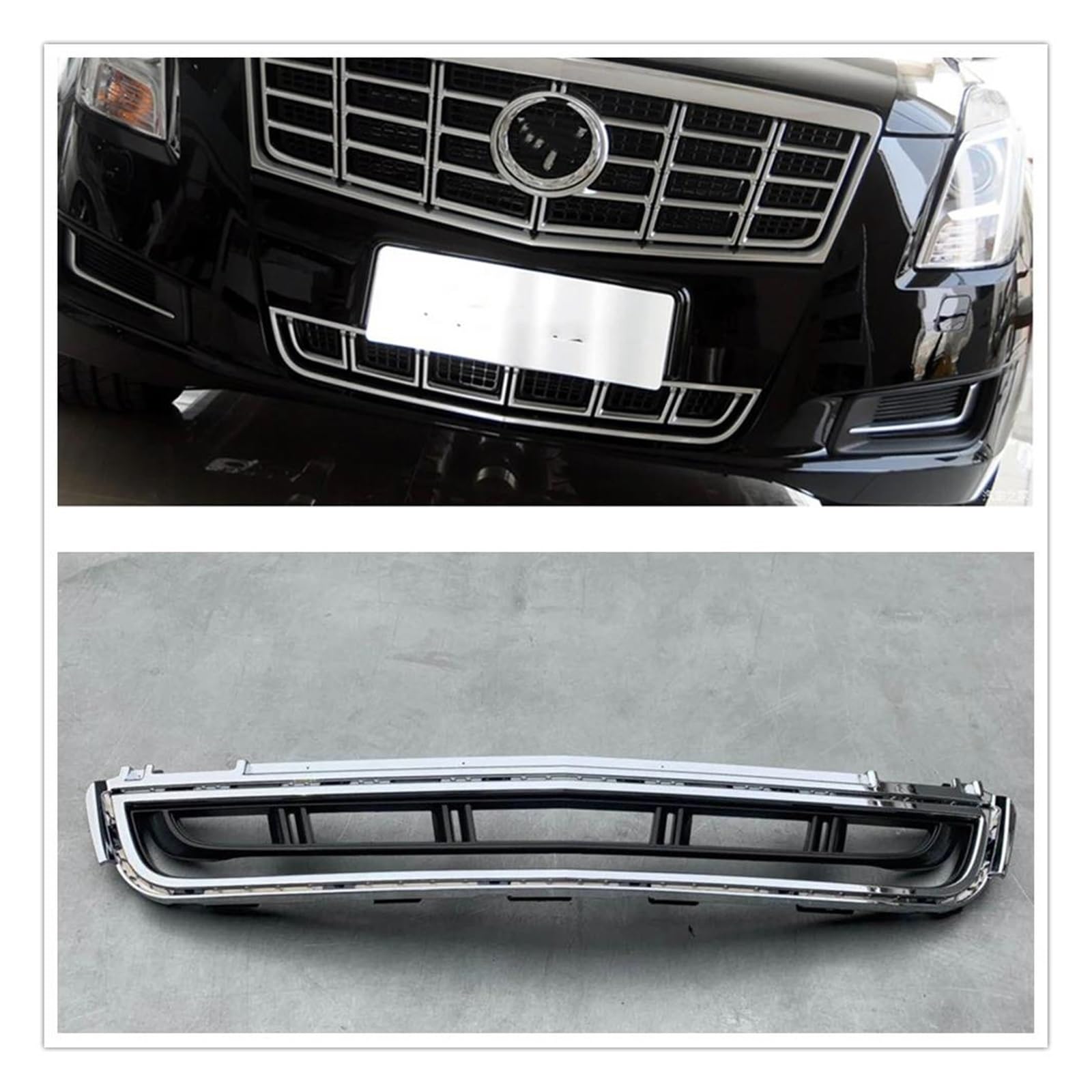 Front Kühlergrill Für Cadillac Für XTS 2013-2017 Kühlergrill Ersatz Auto Stoßstange Ansaughaube Abdeckung Mesh Air Vent Rahmen Trim Kit Grid Unteren Grill Kühlergrill von XVGUOYAN