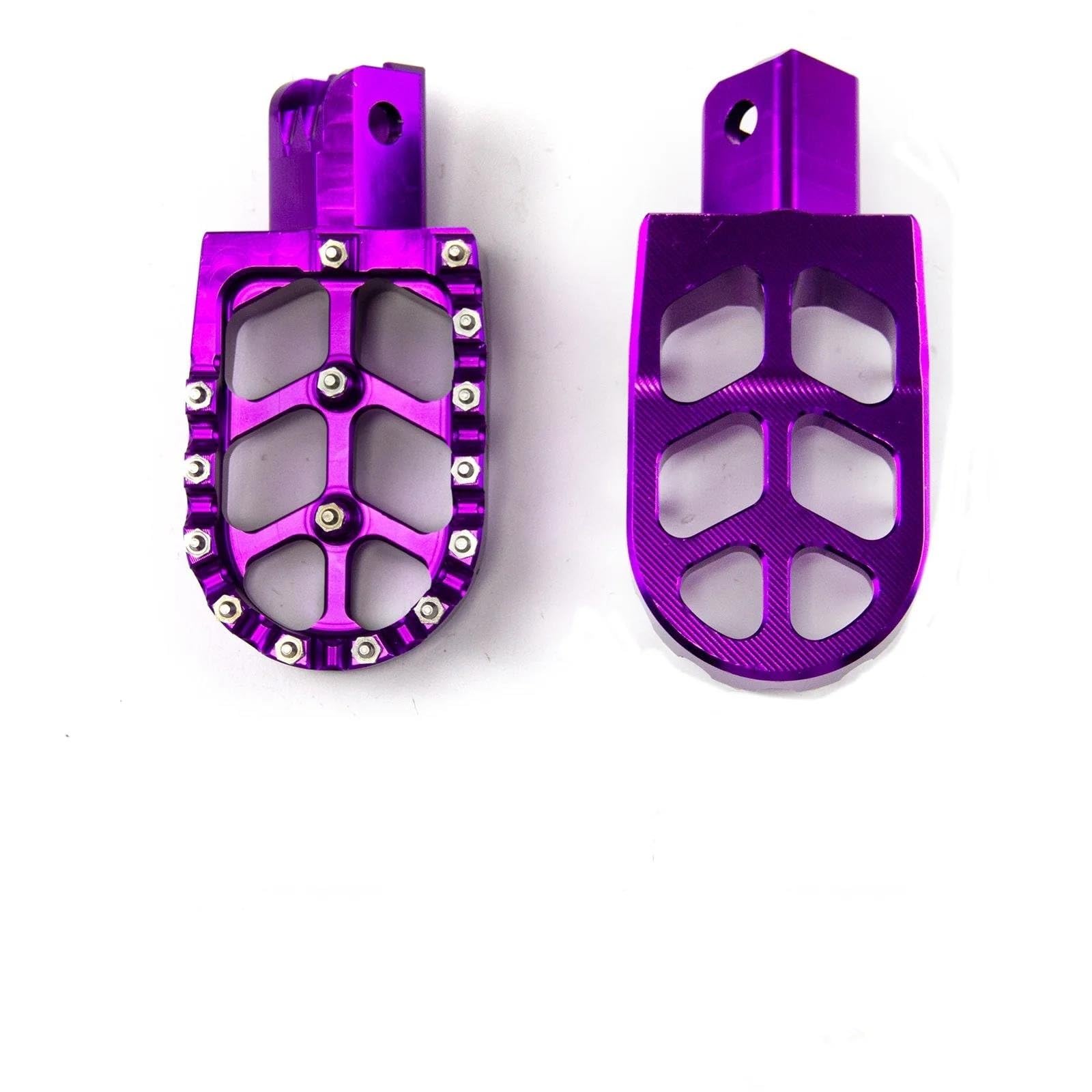 Fußrasten Motorrad Für CR Für CRFf Für 125 Für 250 Für 500 Für 230 Für 450R Zubehör Motorrad CNC Fußrasten Off-Road Pedal Motorrad Fußstützen(Purple) von XVGUOYAN