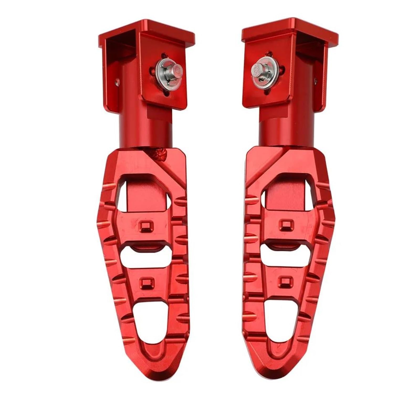 Fußrasten Motorrad Für Hawk Für Hawk 250 Hinten Fußrasten Motorrad Zubehör Anti Slip Fuß Pedale Halterung Hilfs Pedale Dirt Bike Motorrad Fußstützen(Red) von XVGUOYAN