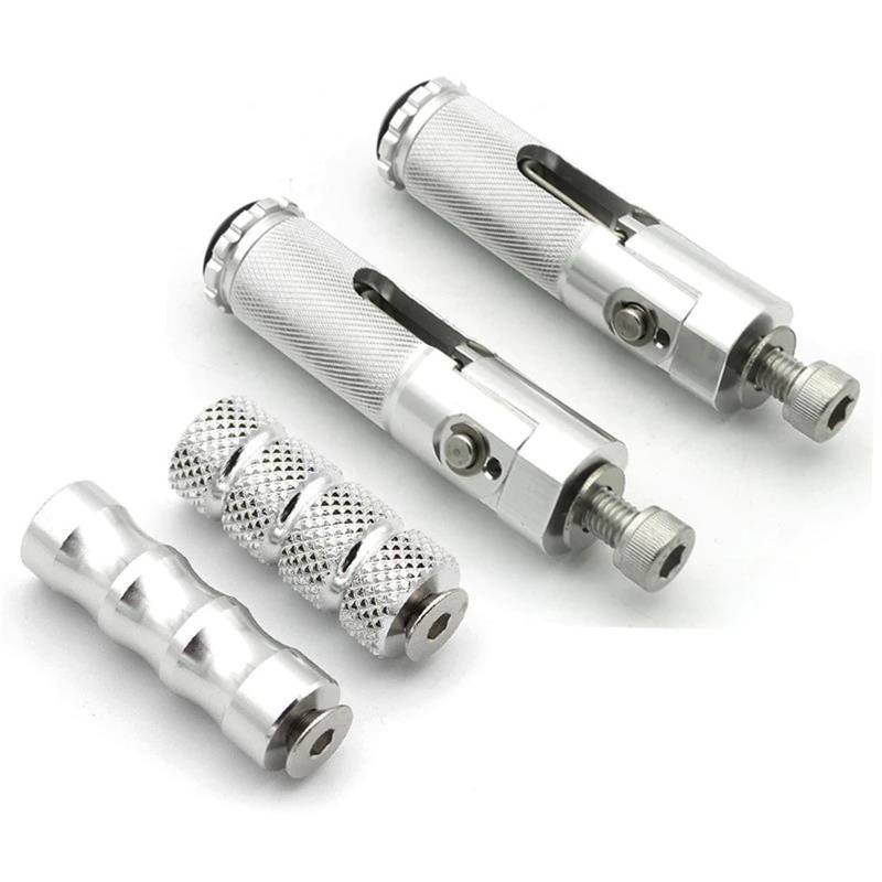 Fußrasten Motorrad Für Kawasaki Universal Motorrad Klapp Fußstützen Fußrasten Fußstützen Pegs Pedale Set Motorrad Zubehör Motorrad Fußstützen(Silver Set Gold Set) von XVGUOYAN