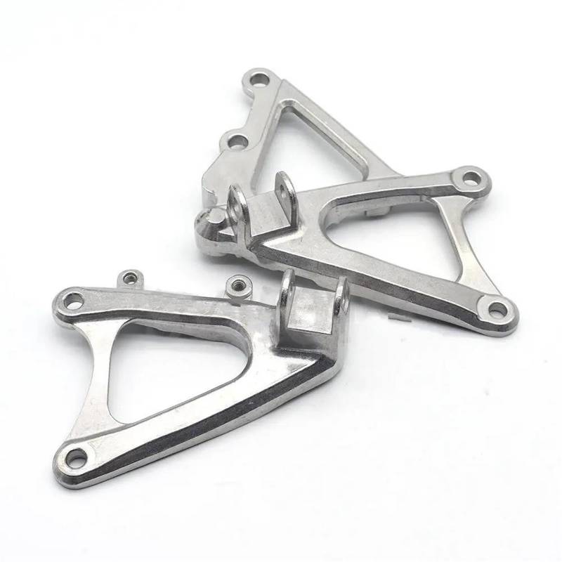 Fußrasten Motorrad Für YZF Für R1 Für YZF-R1 2009-2014 Motorrad Vorder Fahrer Fußrasten Halterung Set Motorrad Fußstützen(Silber) von XVGUOYAN