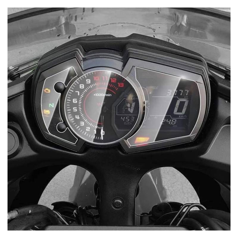 Tachoschutzfolie Für Kawasaki Für Sx Zx6r Für Zx25r Zx 6r 25r 2018 2019 2020 2021 Cluster-Kratzschutzfolie, Instrumenten-Armaturenbrett-Abdeckungsschutz, 2 Stück Armaturenbrett Displayschutzfolie von XVGUOYAN