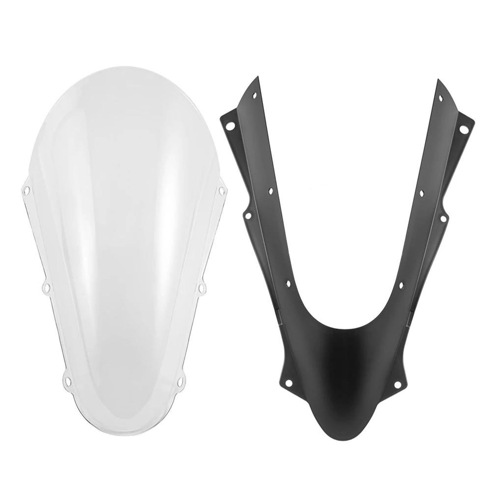 Windschild Motorrad Für Kawasaki Für Ninja Für ZX-4R Für ZX-4RR 2023 2024 Für ZX 4R 4RR Windschutzscheibe Windschutz Motorrad Wind Bildschirm Schild Deflektor Zubehör Moto Windschild(C-Clear) von XVGUOYAN