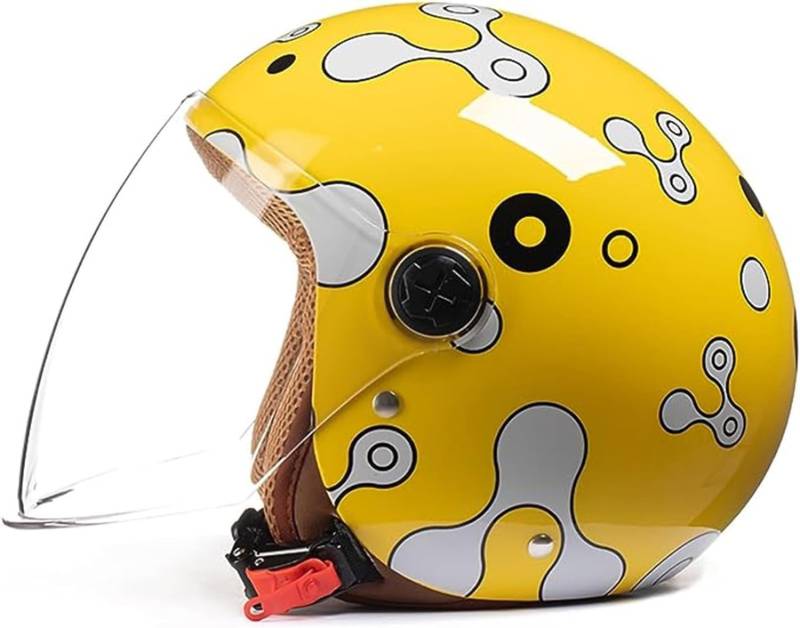 XWJBDF Kinder-Motorradhelm, 3/4-Helm Mit Offenem Gesicht Und Sonnenblende, Geeignet Für Jungen Und Mädchen Im Alter Von 3–15 Jahren, Geeignet Für Motorräder, Cruiser, Roller, Rollschuhe 1 von XWJBDF