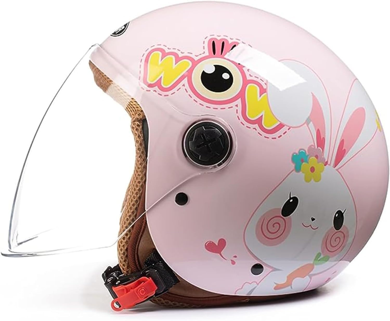 XWJBDF Kinder-Motorradhelm, 3/4-Helm Mit Offenem Gesicht Und Sonnenblende, Geeignet Für Jungen Und Mädchen Im Alter Von 3–15 Jahren, Geeignet Für Motorräder, Cruiser, Roller, Rollschuhe 4 von XWJBDF