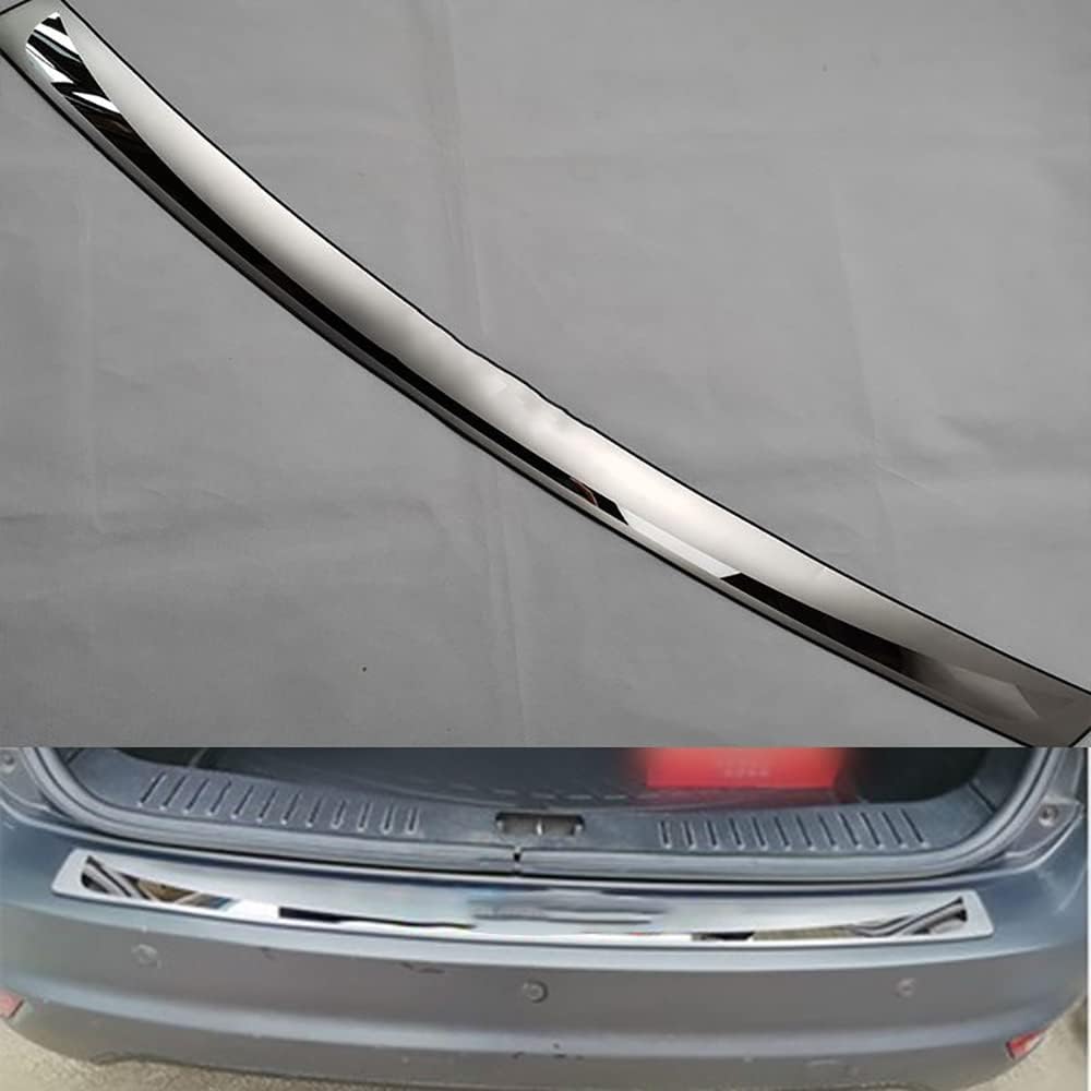 Auto Edelstahl Tailgate Schweller Schutzleiste für Ford Focus MK2 MK3 MK4 2005 2006 2007 2008-2018, Trunk Guard Bumper Protector Kratzfest Ladekantenschutz, Car Styling ZubehöR von XWMRBD