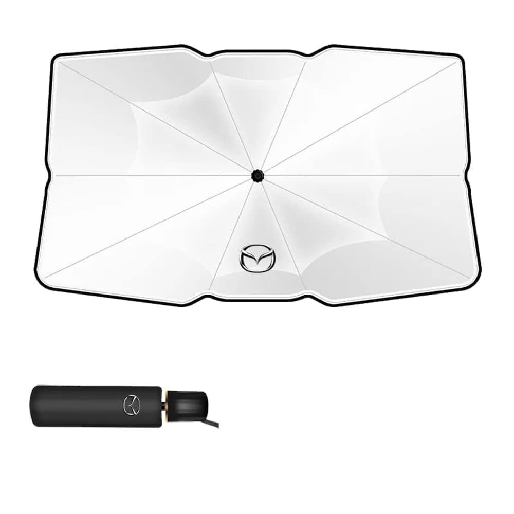 Sonnenschutz Auto Frontscheibe Mazda 6, UV-Schutz Faltbarer Auto Windschutzscheibe Sonnenschirm Regenschirm Einfache Lagerung von XWMRBD