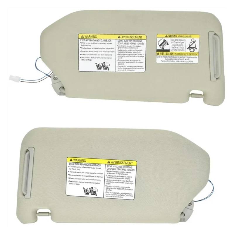 Für Nissan Pathfinder 2013-2018 JX35 Beige Links Rechts Fahrer Eitelkeit Licht Lampe Sonnenblende Auto Sonnenblende(Pair) von XWOEOAOQ