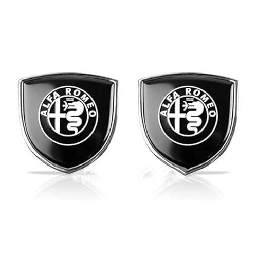 Autoemblem, für Alfa Romeo 147 156 159 166-Autoabzeichen Emblem Motorhaube Kofferraum Kühlergrillabzeichen Heckemblem wasserdicht von XWSBUDE