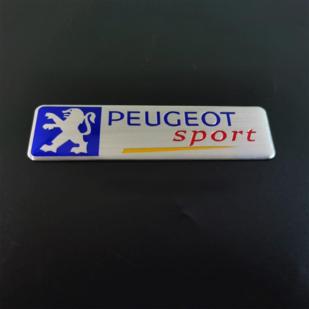 Autoemblem, für Peugeot -Autoabzeichen Emblem Motorhaube Kofferraum Kühlergrillabzeichen Heckemblem wasserdicht,F von XWSBUDE