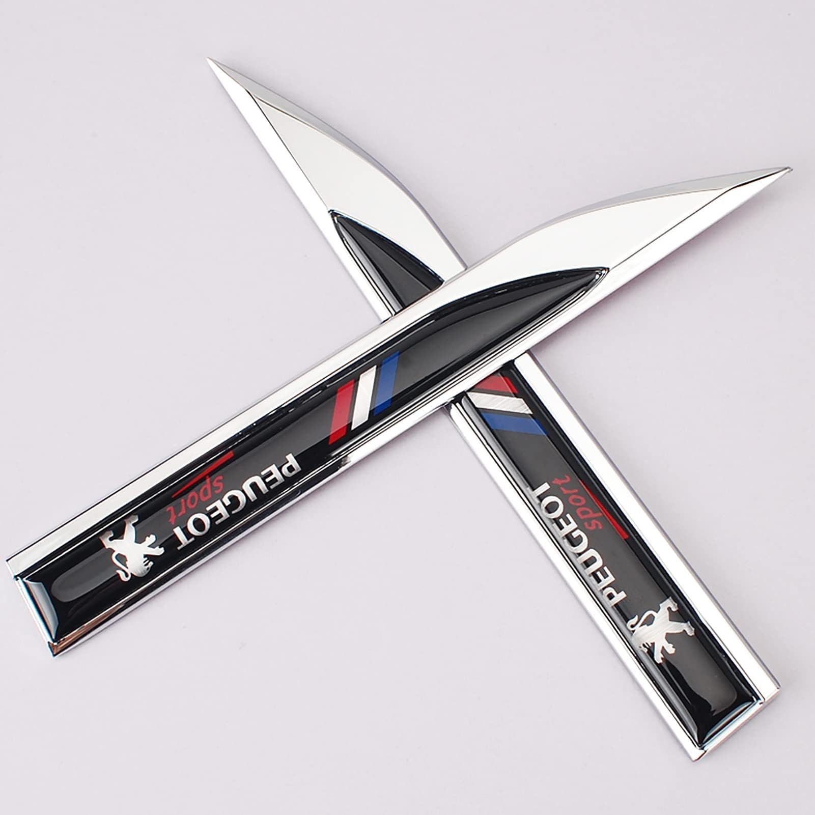 Autoemblem, für Peugeot -Autoabzeichen Emblem Motorhaube Kofferraum Kühlergrillabzeichen Heckemblem wasserdicht von XWSBUDE